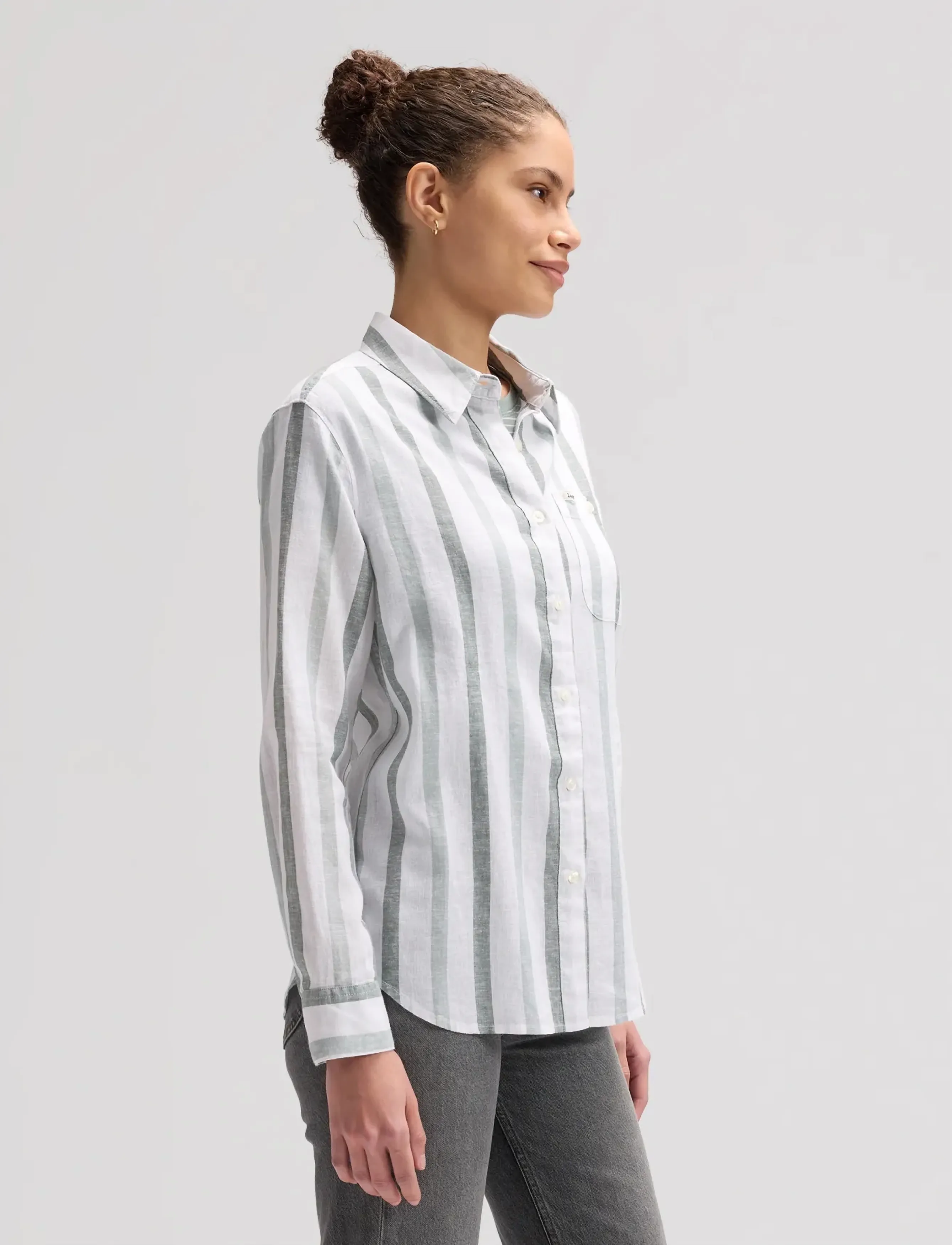 Lee Jeans - ALL PURPOSE SHIRT - hørskjorter - desert sage stripe - 4