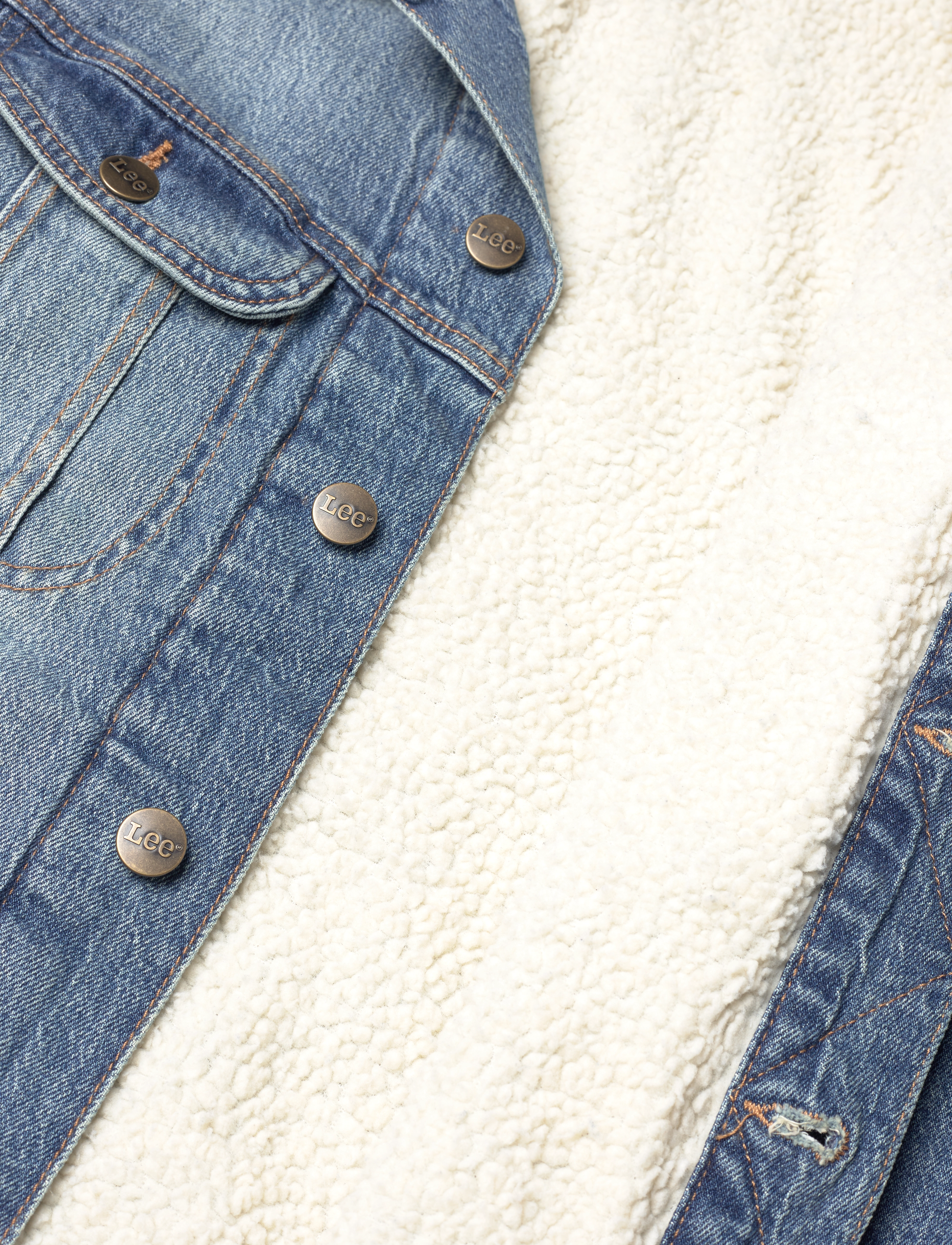 Lee Jeans - SHERPA JACKET - medium dark - 4