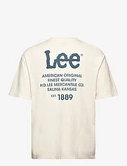 Lee Jeans - LOOSE LOGO TEE - de laveste prisene - ecru - 1