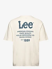 Lee Jeans - LOOSE LOGO TEE - de laveste prisene - ecru - 2