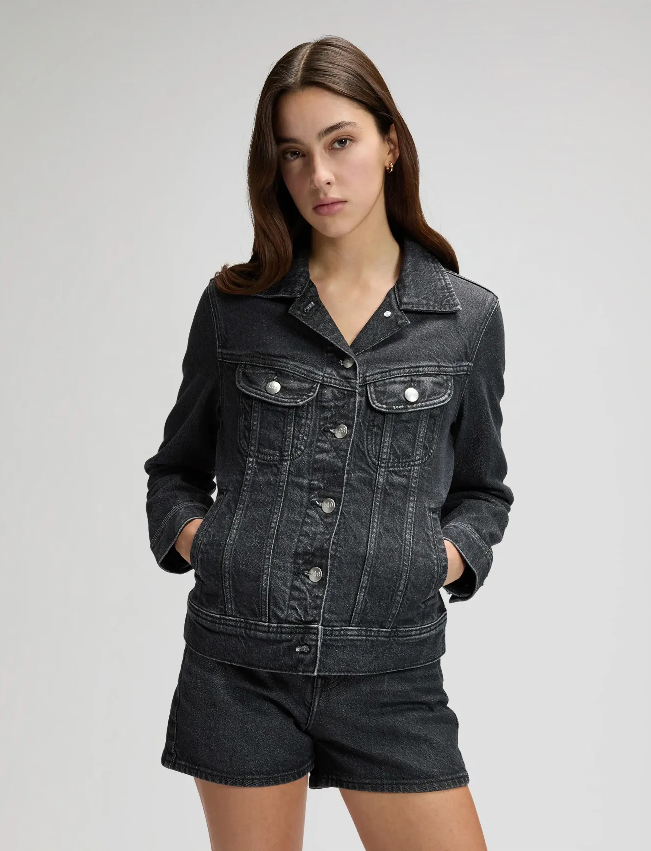Lee Jeans RIDER JACKET - Transitional Layering - SCREEN SAVER / black