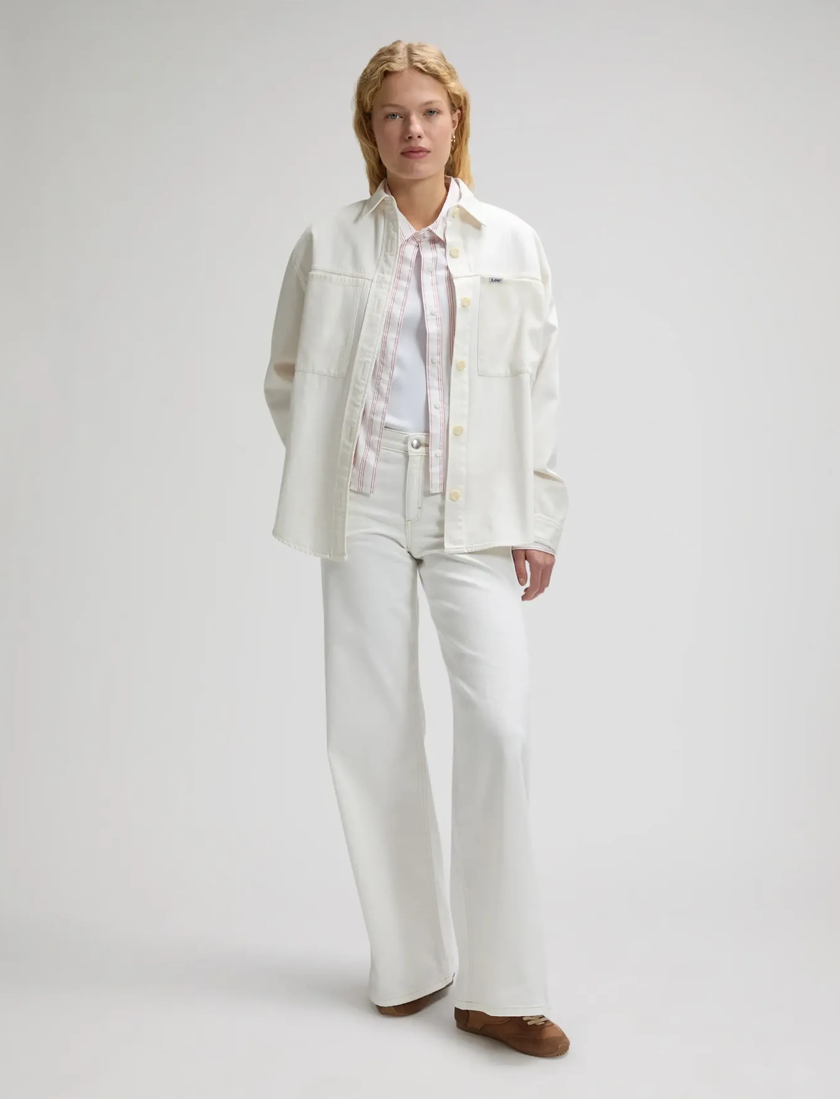 Lee Jeans - UTILITY OVERSHIRT - overtøj - powder white - 3