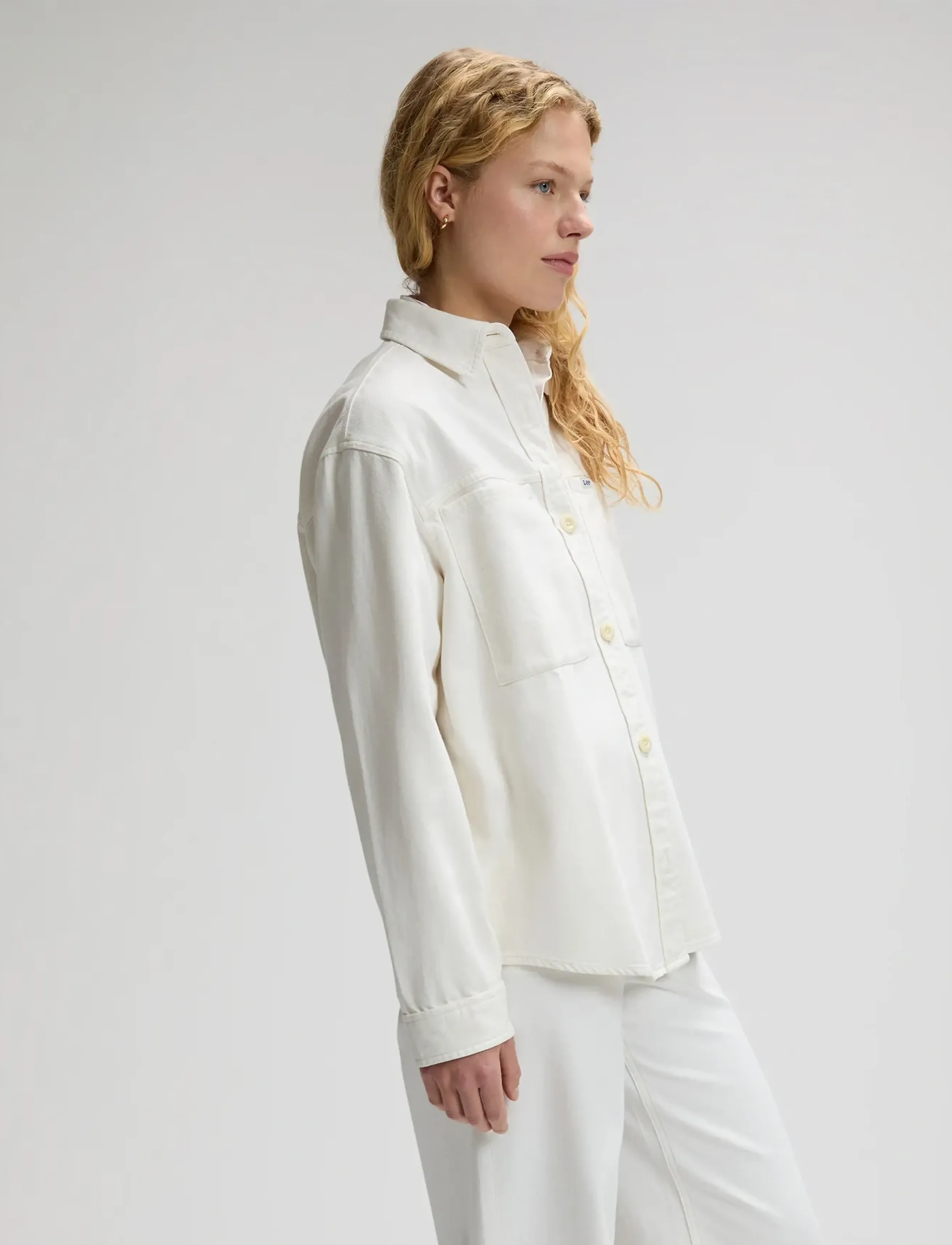 Lee Jeans - UTILITY OVERSHIRT - overtøj - powder white - 4
