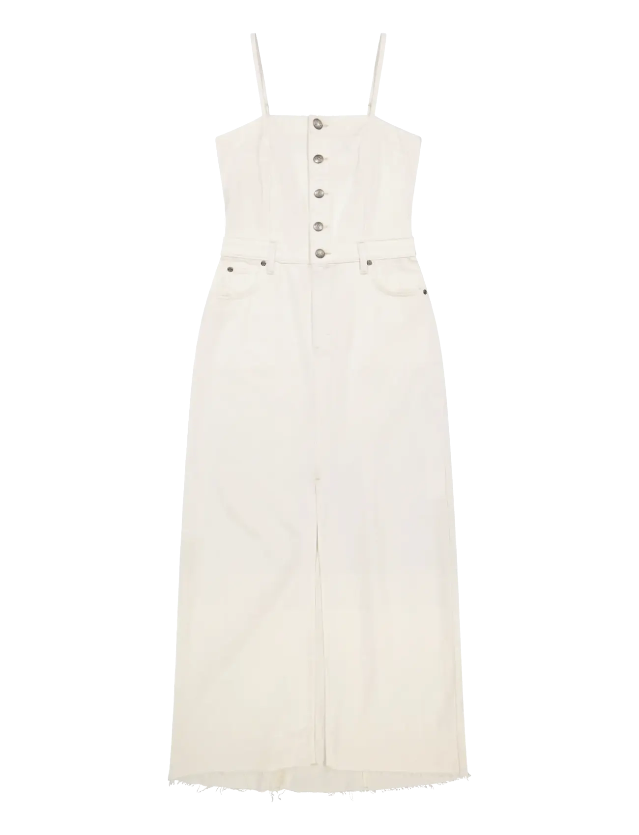 Lee Jeans MAXI DENIM DRESS - Lee Jeans - POWDER WHITE / cream