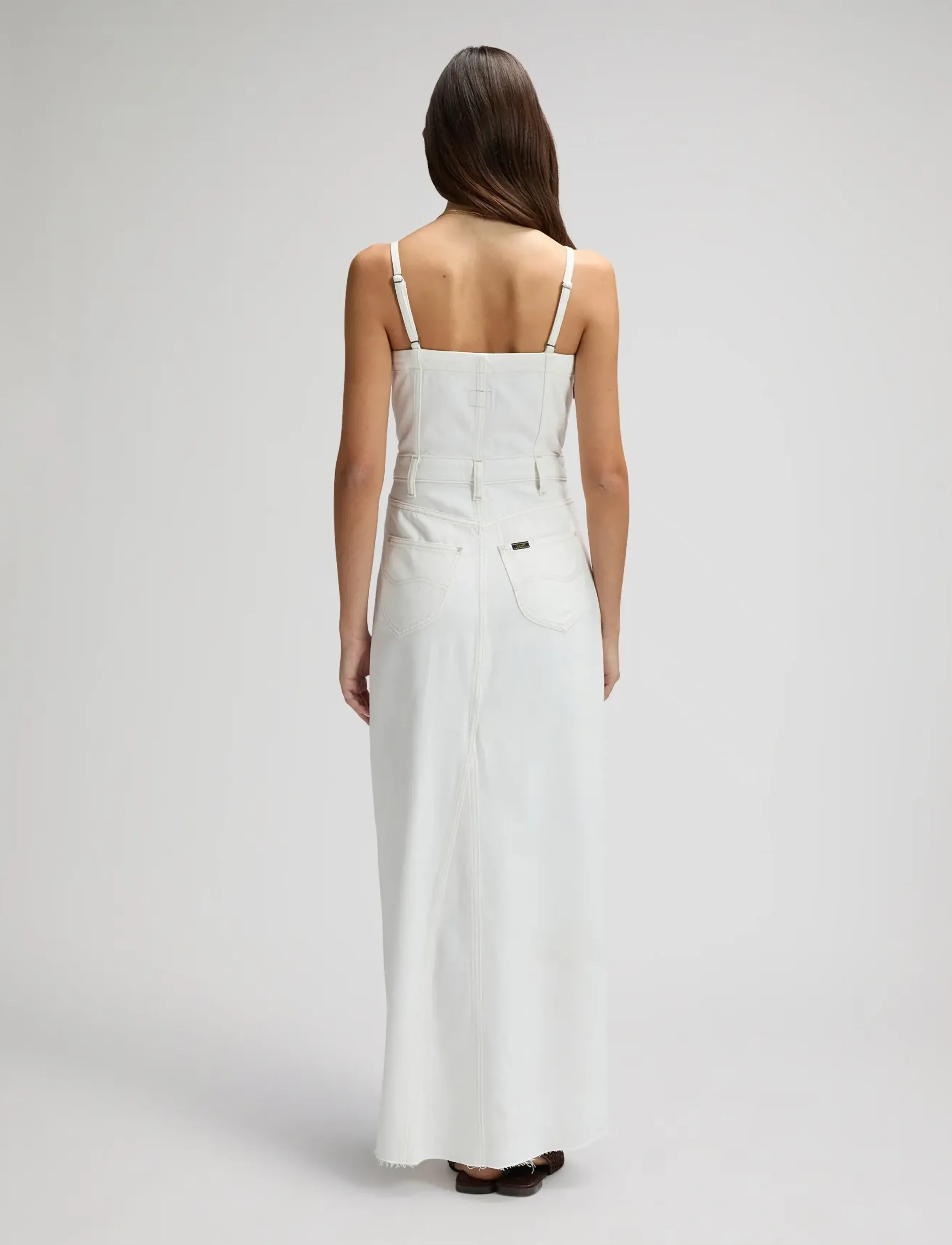 Lee Jeans - MAXI DENIM DRESS - cowboykjoler - powder white - 2