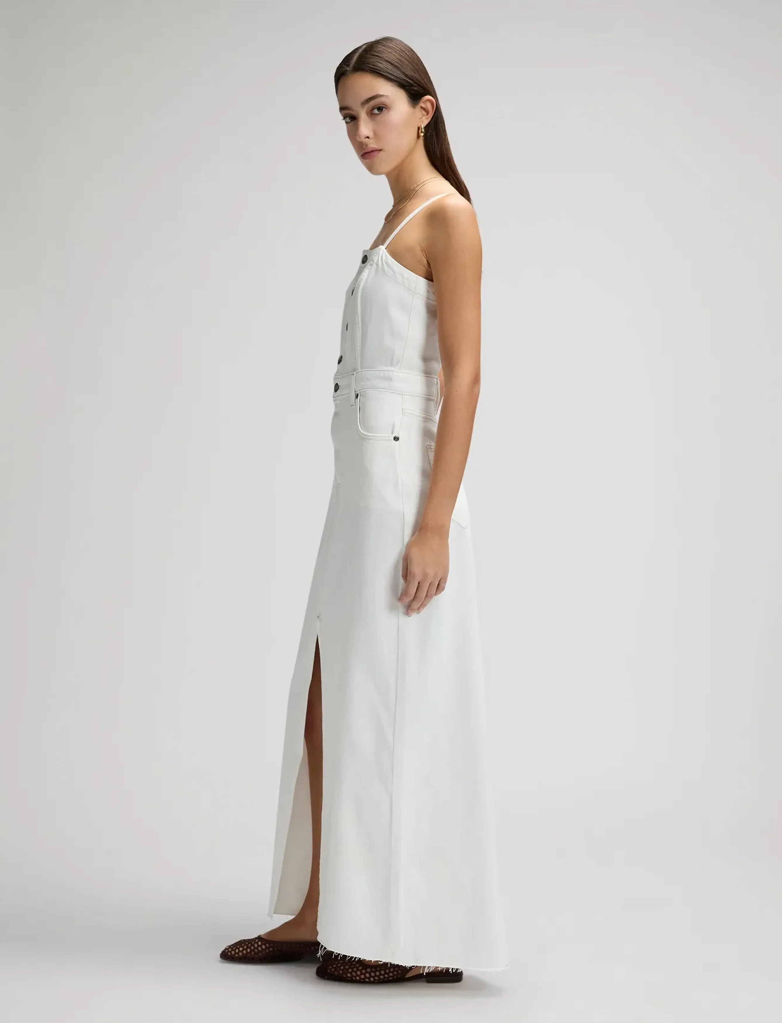 Lee Jeans - MAXI DENIM DRESS - cowboykjoler - powder white - 4