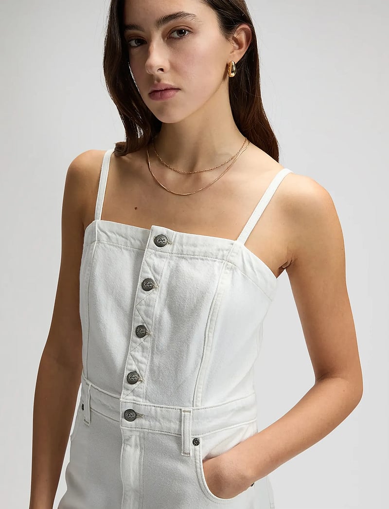 Lee Jeans - MAXI DENIM DRESS - jeansklänningar - powder white - 5