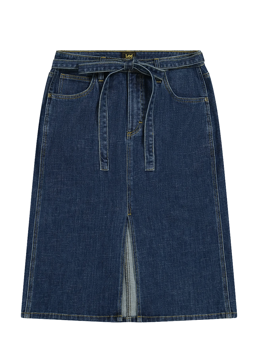 Lee Jeans - MIDI SKIRT WITH BOW - jeanskjolar - seaside trip - 1