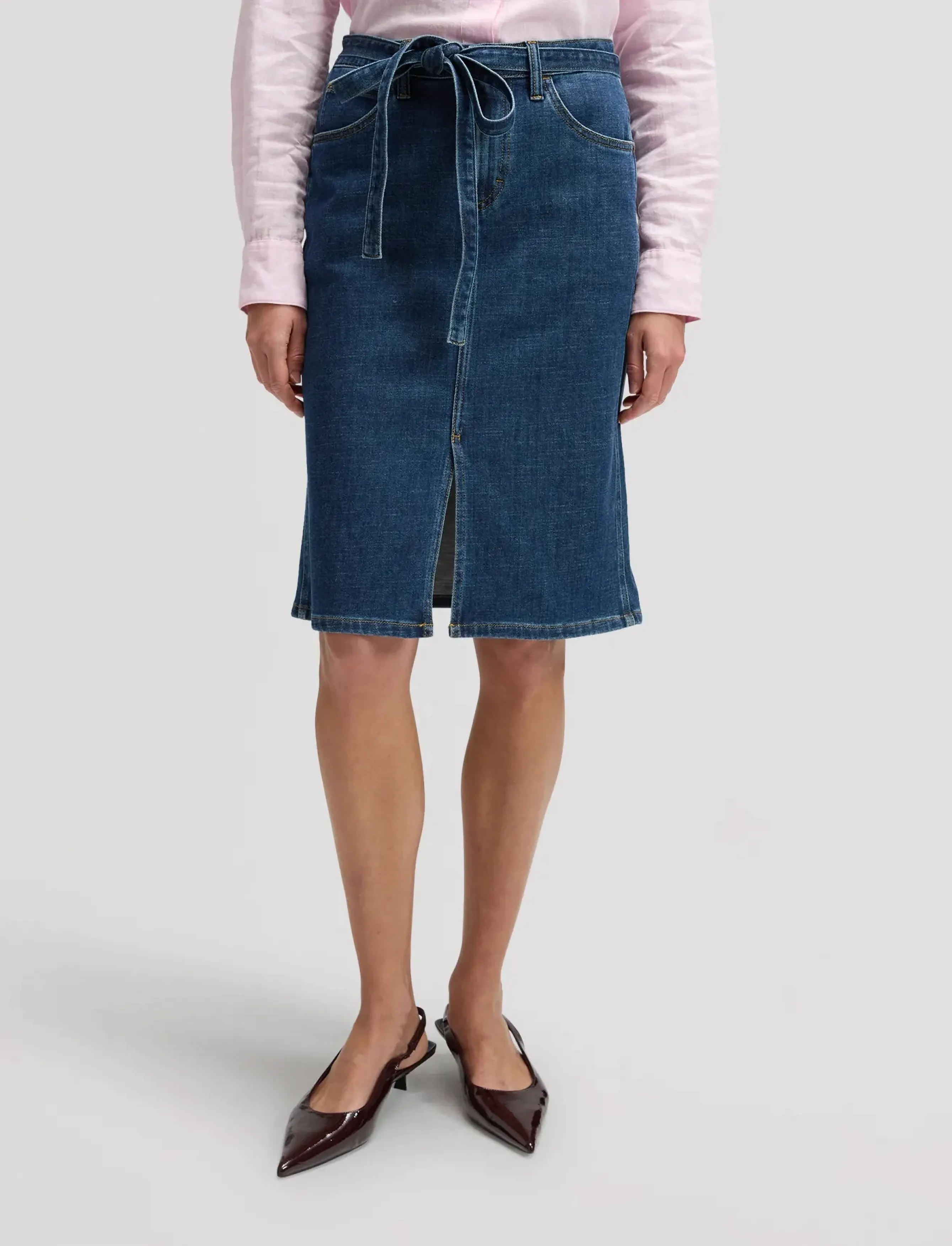 Lee Jeans MIDI SKIRT WITH BOW - Riided - SEASIDE TRIP / blue