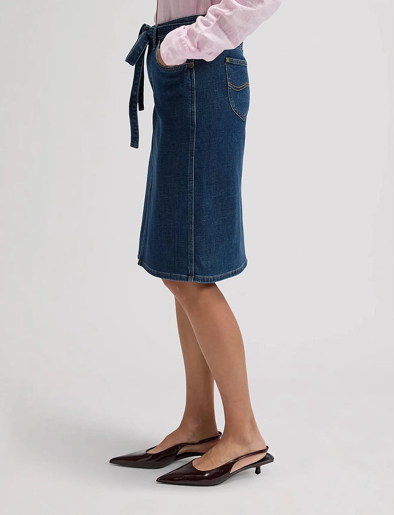 Lee Jeans - MIDI SKIRT WITH BOW - denimnederdele - seaside trip - 4
