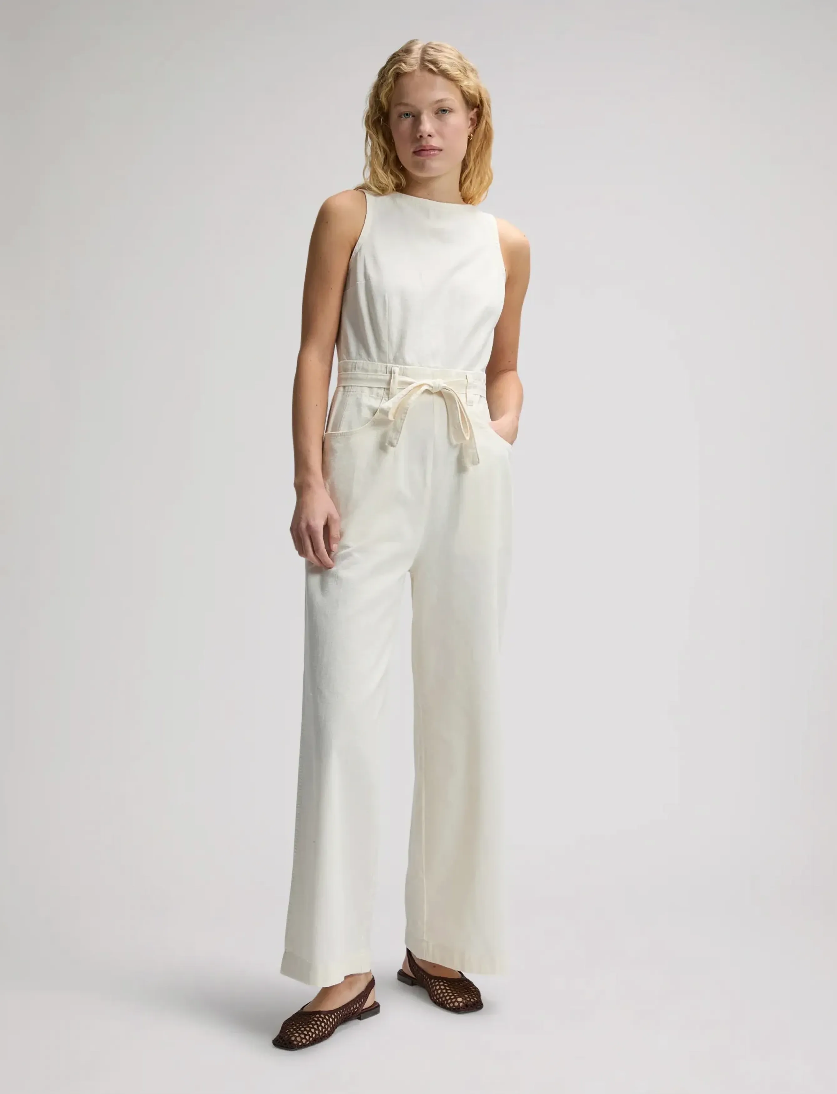 Lee Jeans - BOATNECK JUMPSUIT - buksedragter - natural - 4