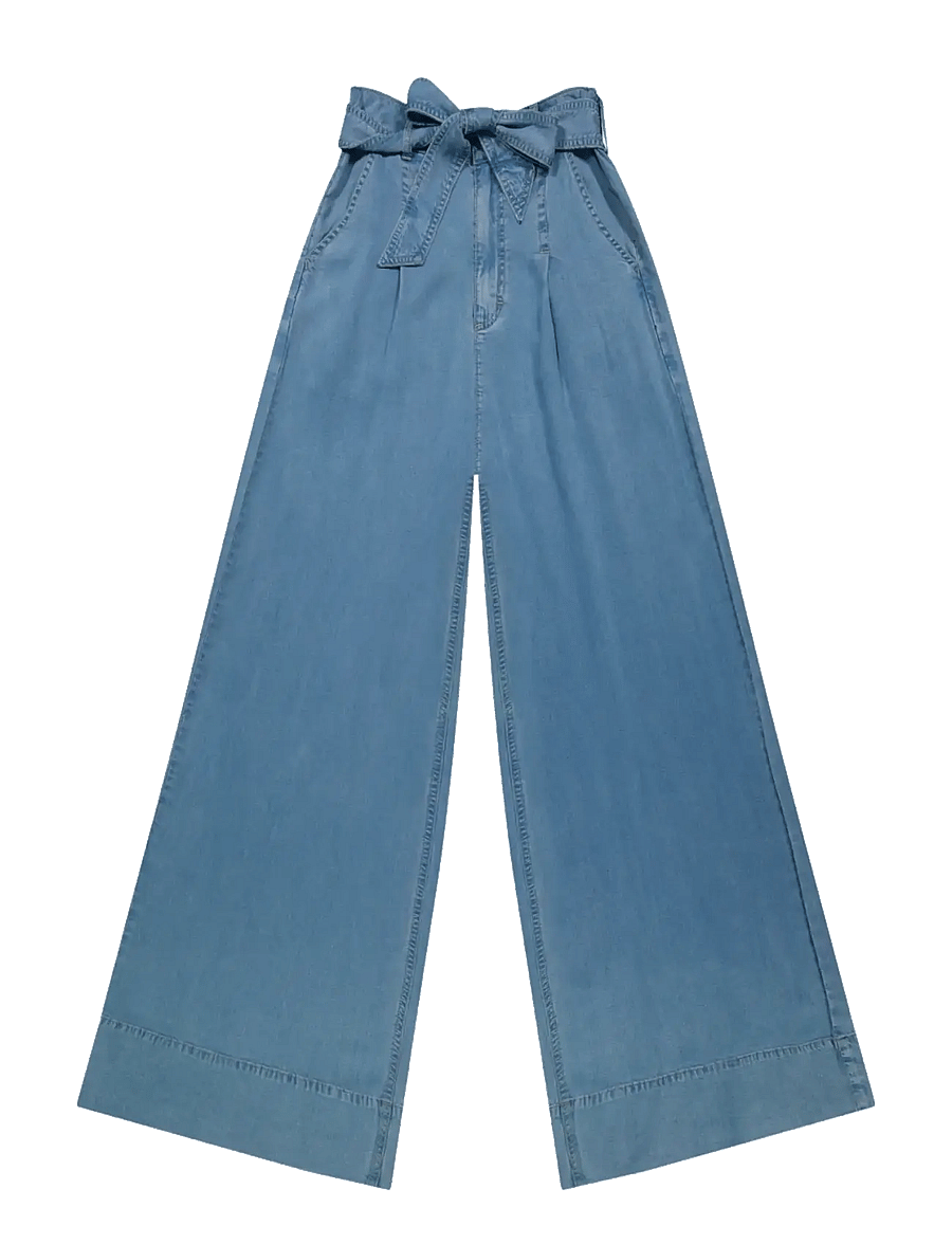 Lee Jeans - PLEATED WIDE LEG - hosen mit weitem bein - ice storm - 1