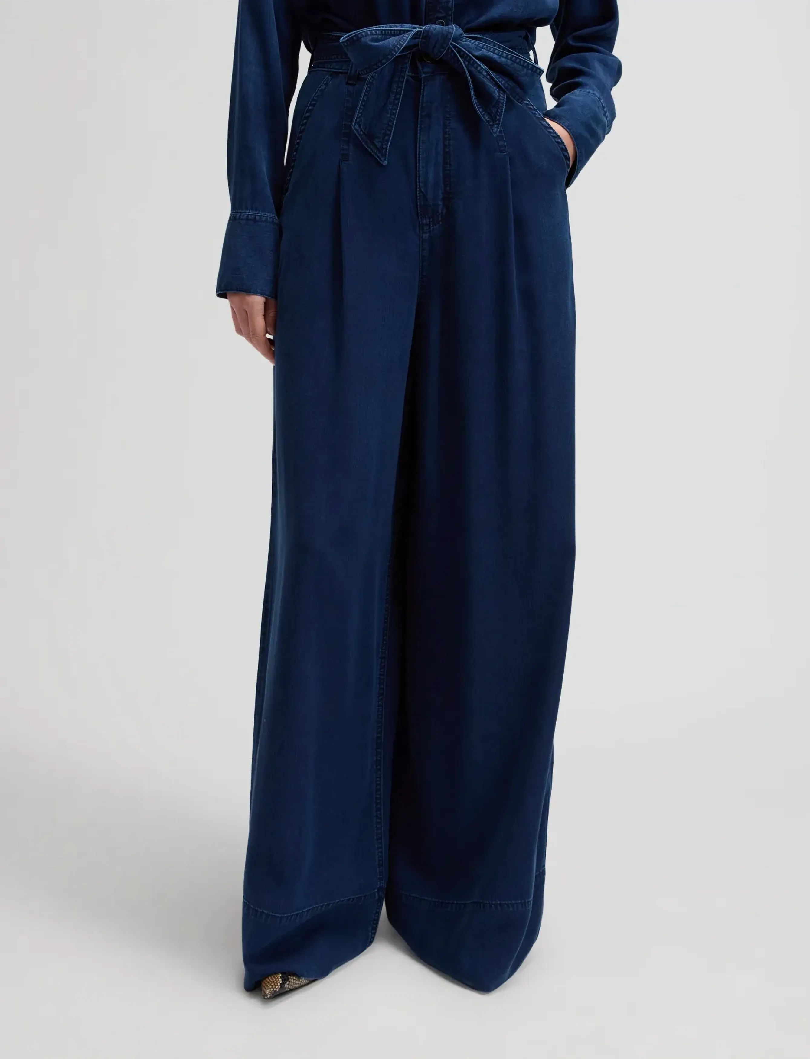 Lee Jeans PLEATED WIDE LEG - Kleidung - SUNSET RIDE / navy