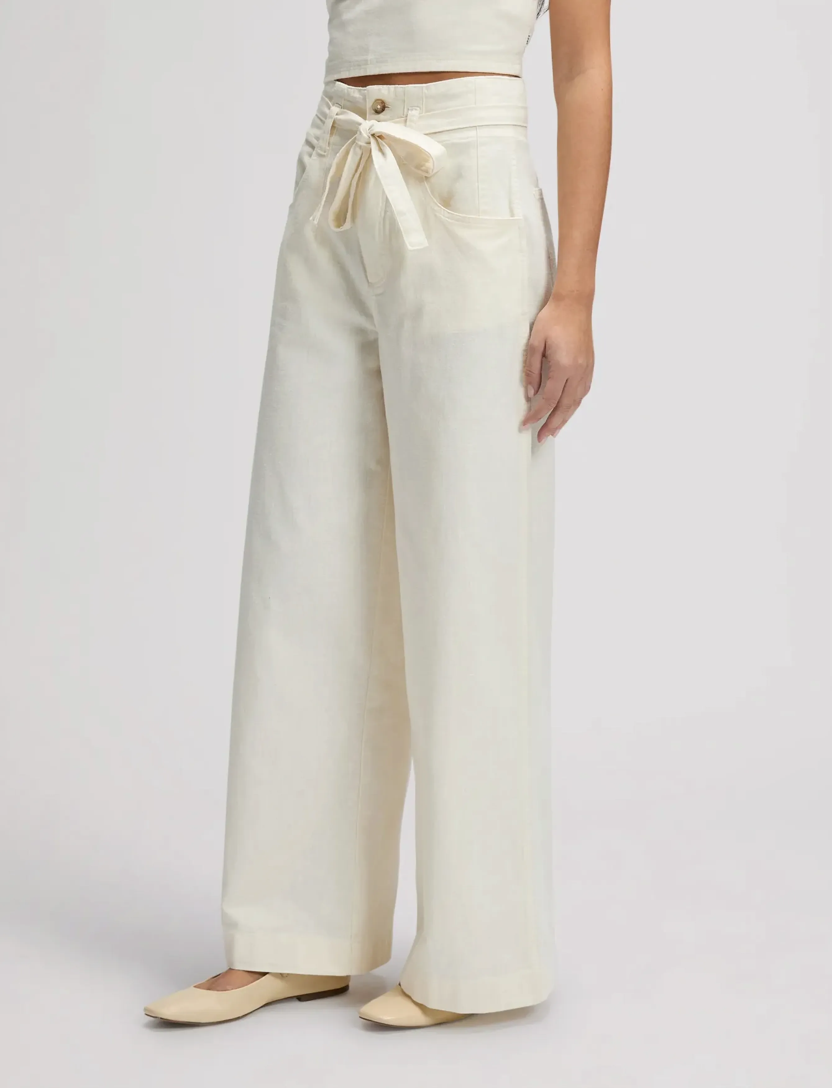 Lee Jeans PLEATED TROUSER - Bukser - NATURAL / white