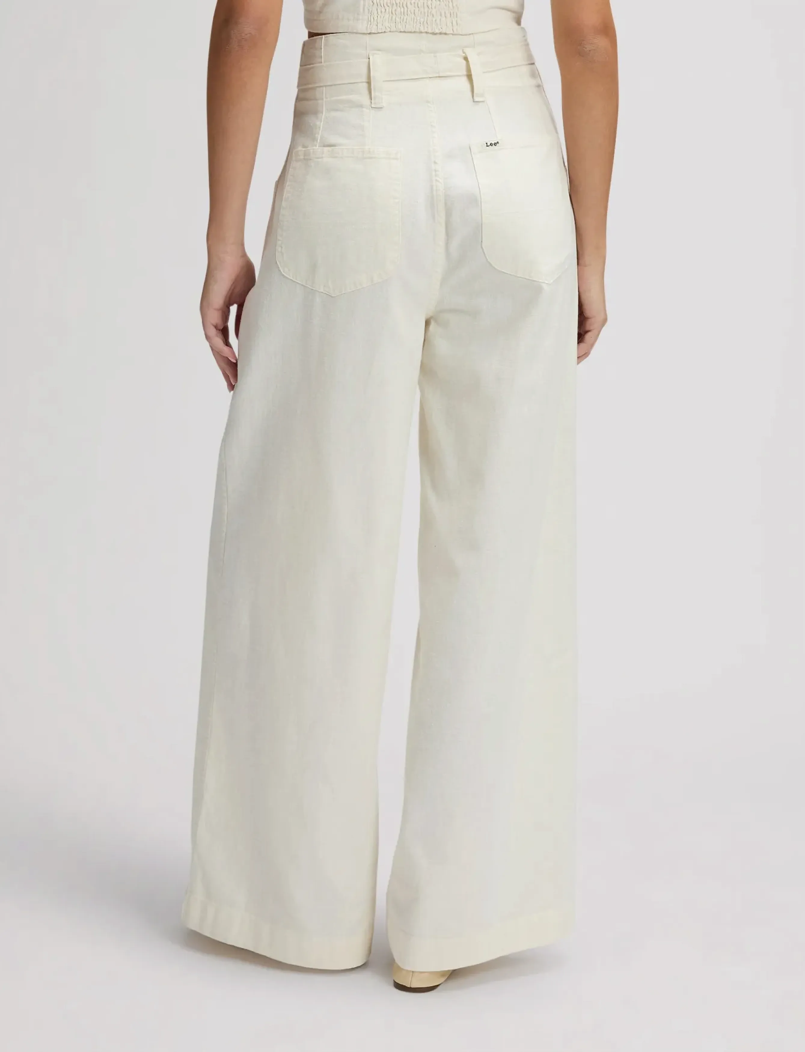 Lee Jeans - PLEATED TROUSER - hørbukser - natural - 2