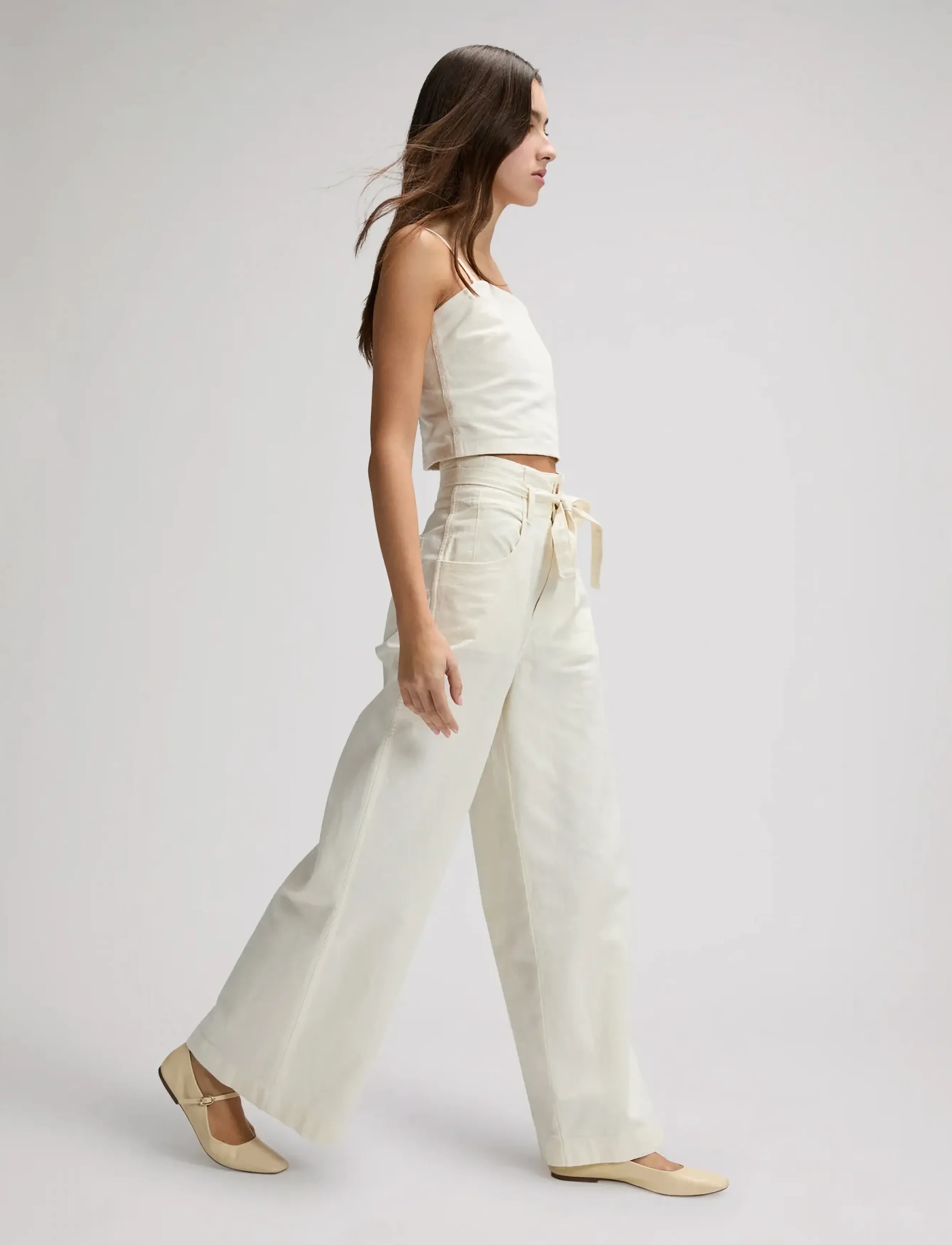 Lee Jeans - PLEATED TROUSER - hørbukser - natural - 5