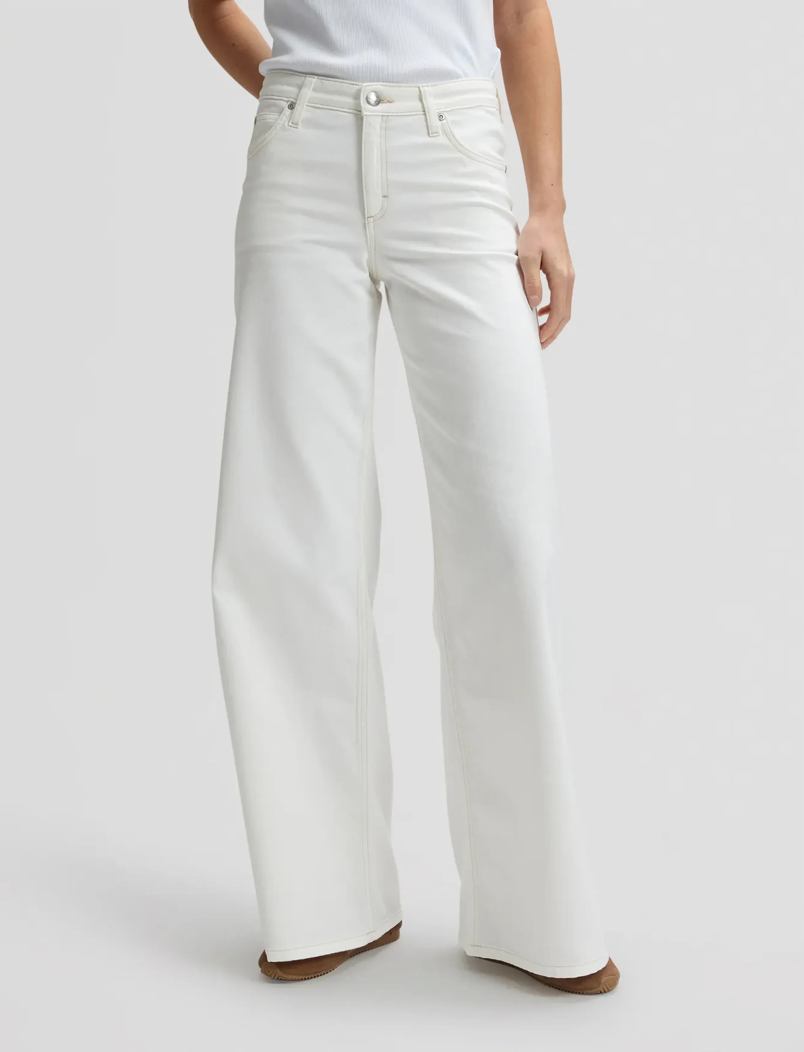 Lee Jeans HOPE - Brede jeans - BRIGHT ONE / cream