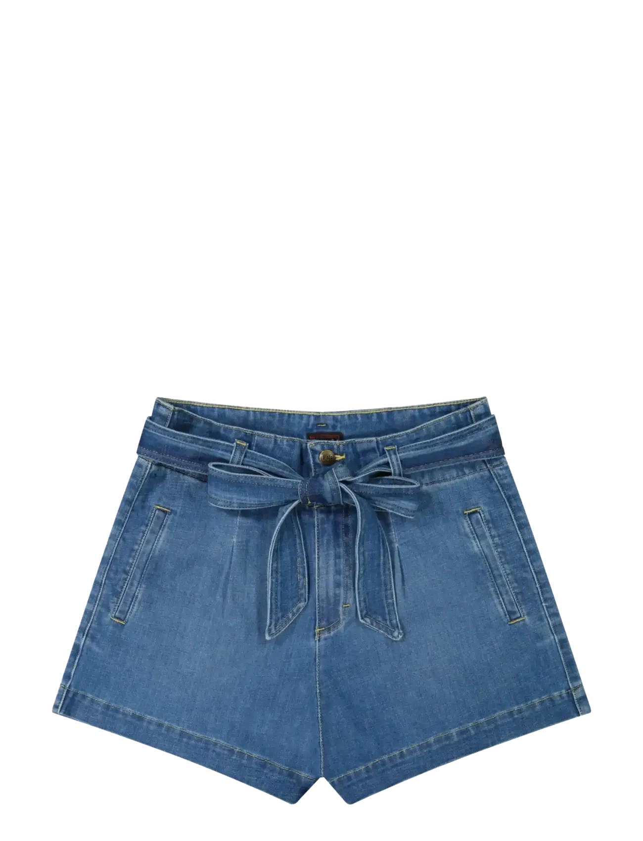 Lee Jeans SHORT WITH BOW - Paperbag shorts - FULL BLOOM / blue