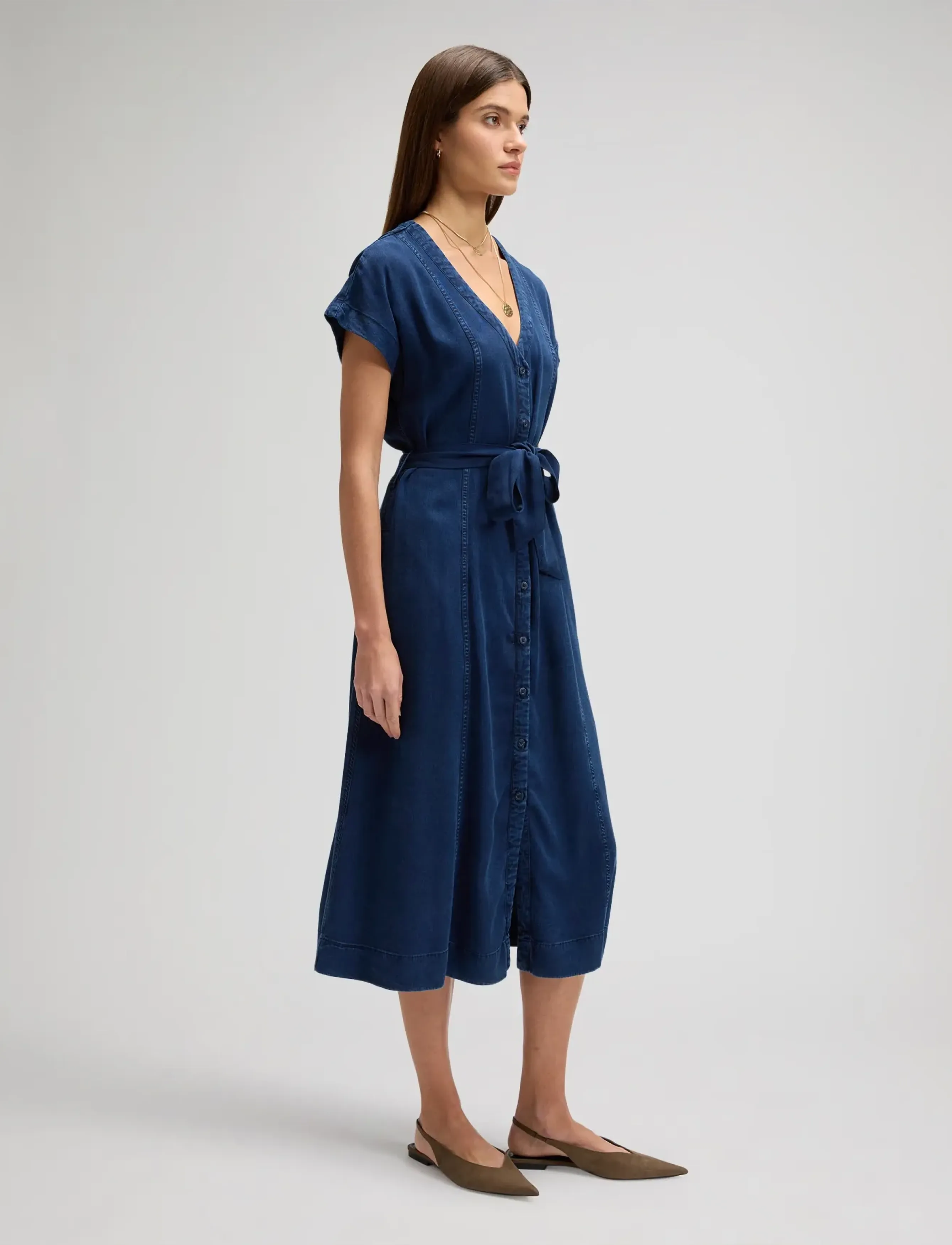 Lee Jeans - BELTED MIDI DRESS - denimkjoler - sunset ride - 4