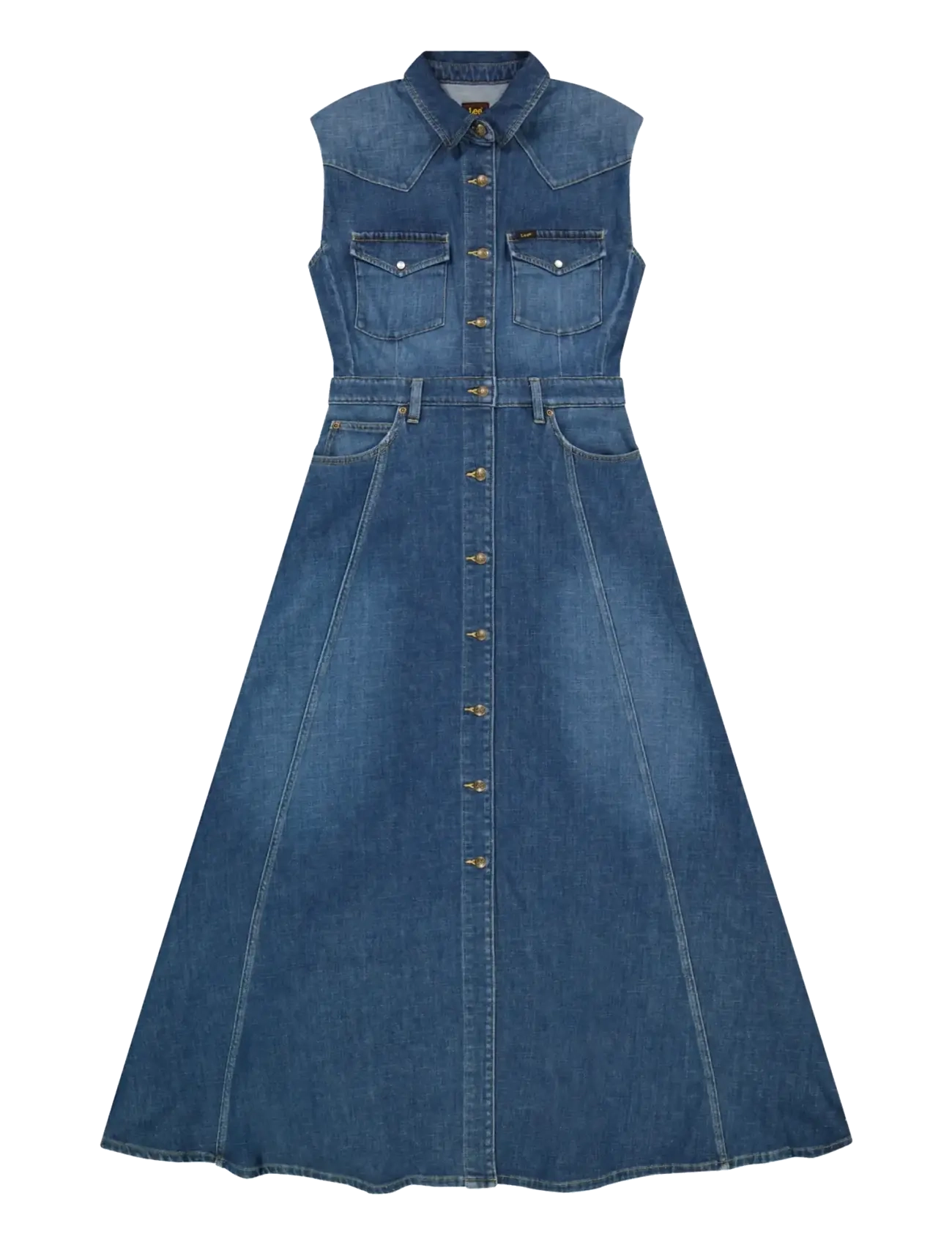 Lee Jeans MAXI WESTERN DRESS - Riided - DARK MAGIC / blue