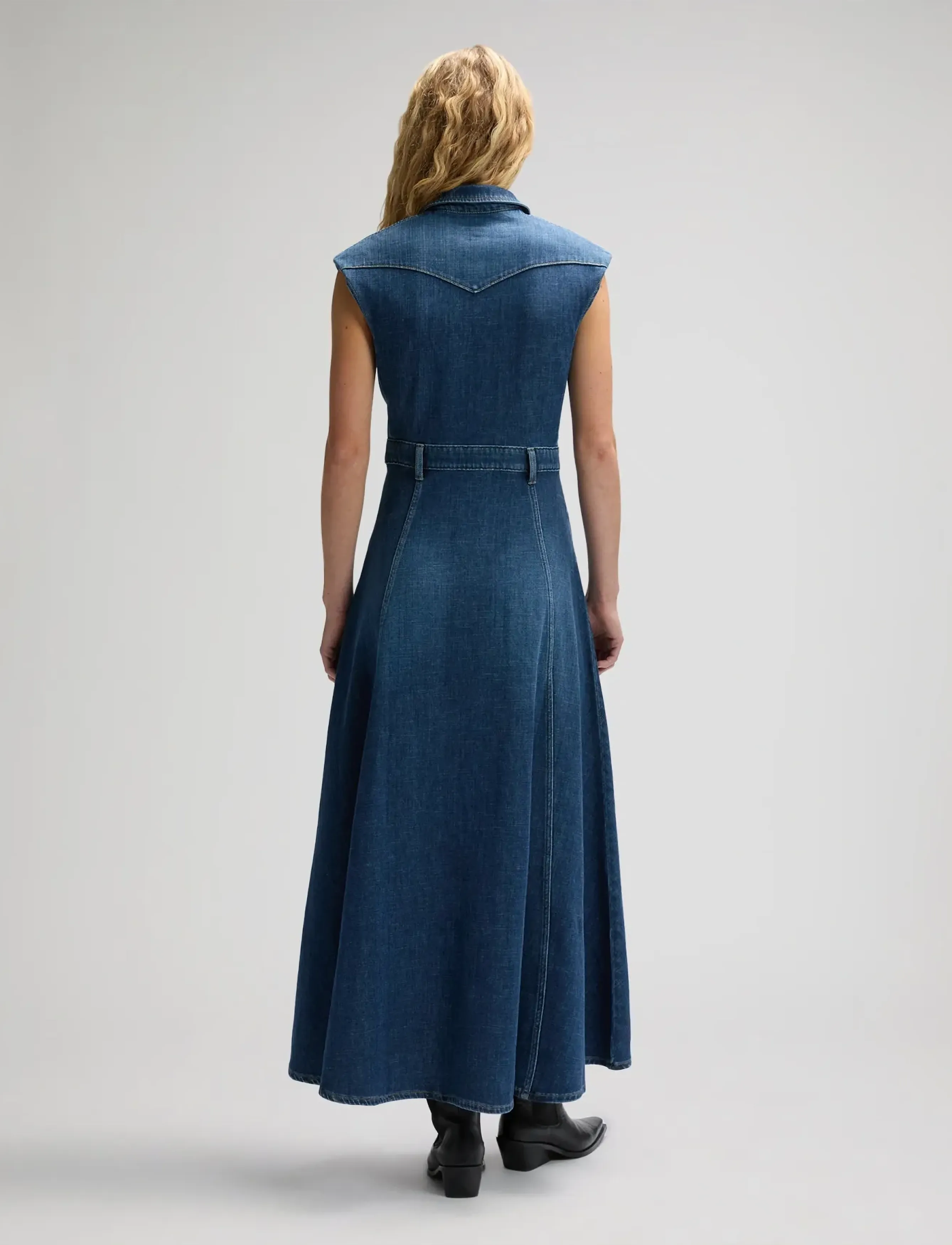 Lee Jeans - MAXI WESTERN DRESS - skyrtukjólar - dark magic - 2