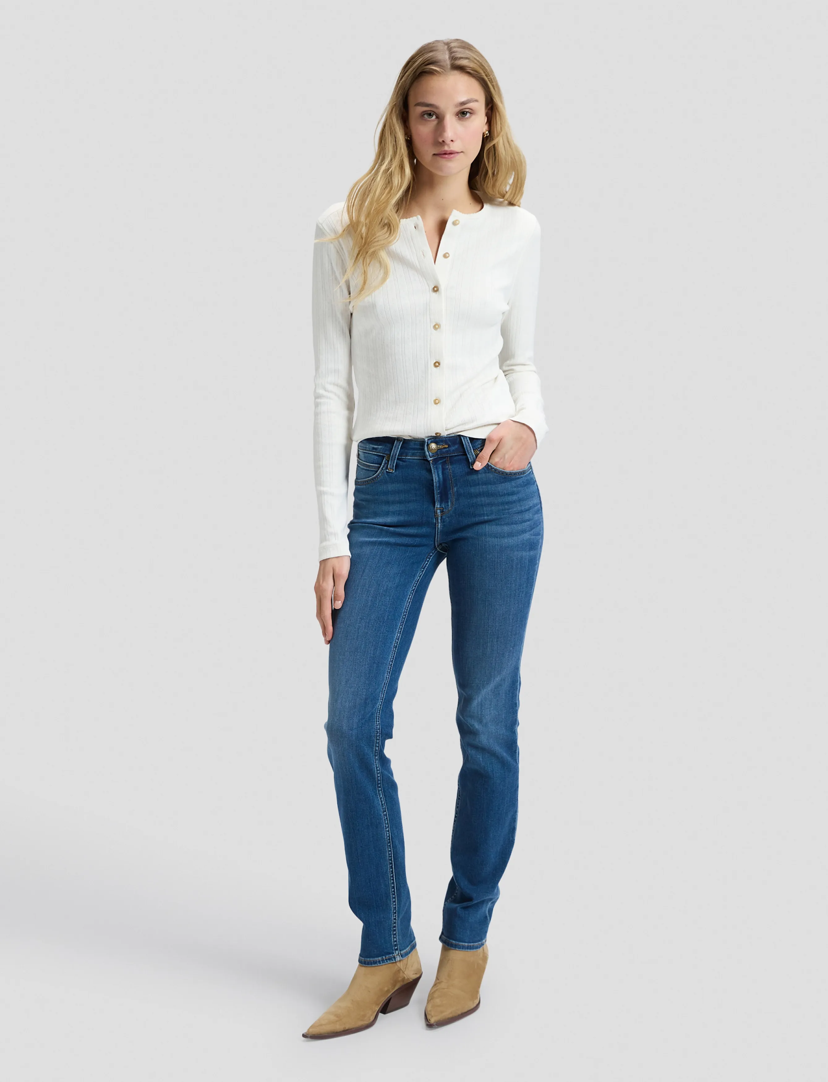 Lee Jeans Marion, 28 x 31, Blue, Jeans > Lige-Almindelige, Dame