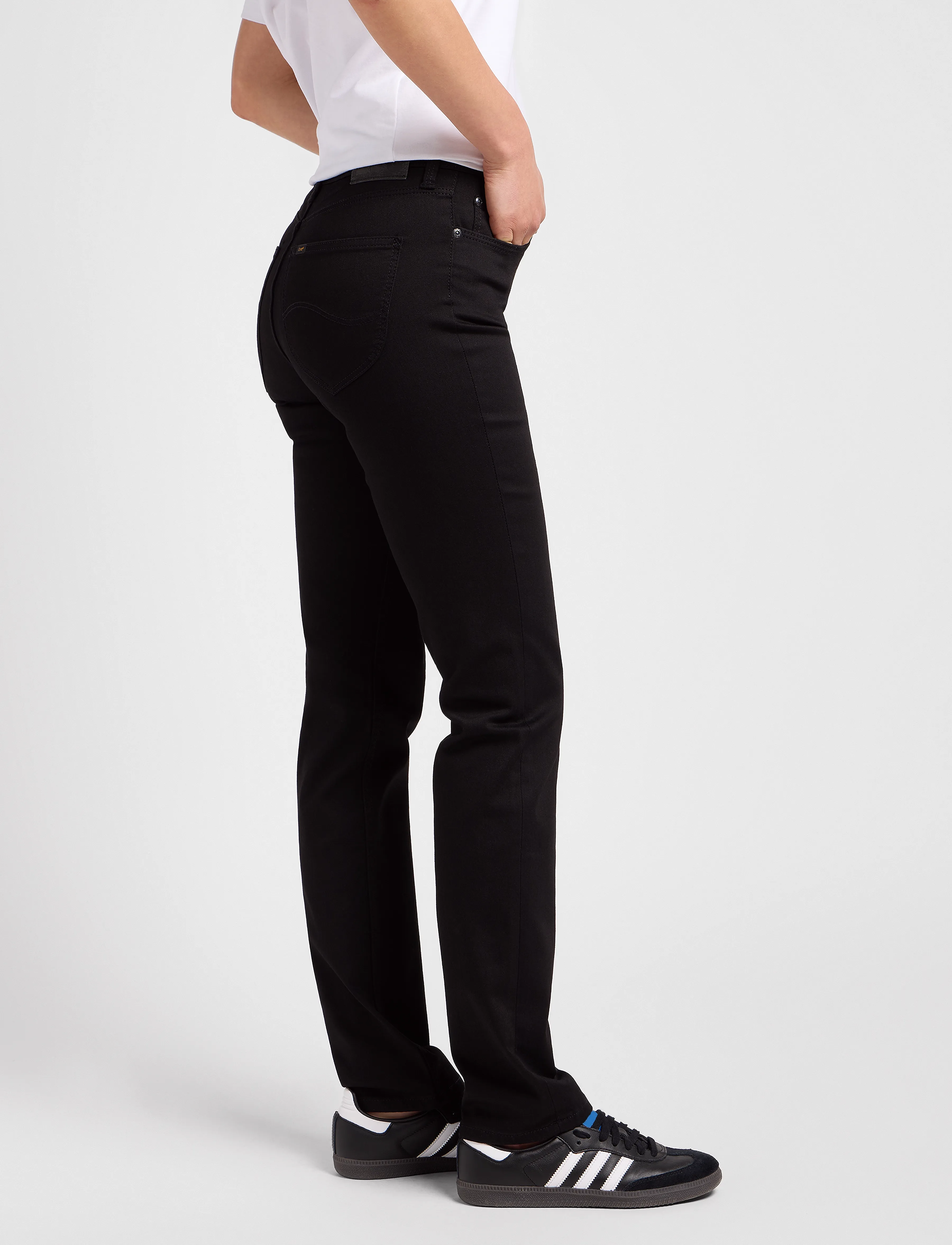 Lee Jeans - MARION STRAIGHT - beinar gallabuxur - black rinse - 5