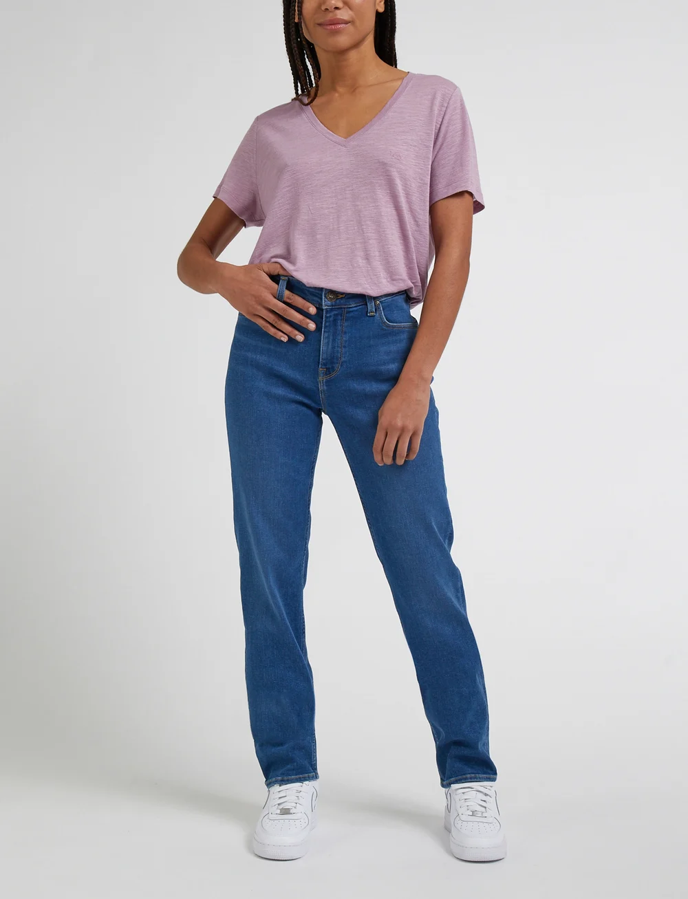 Lee Jeans - Marion Straight - utsvängda jeans - mid ada - 4