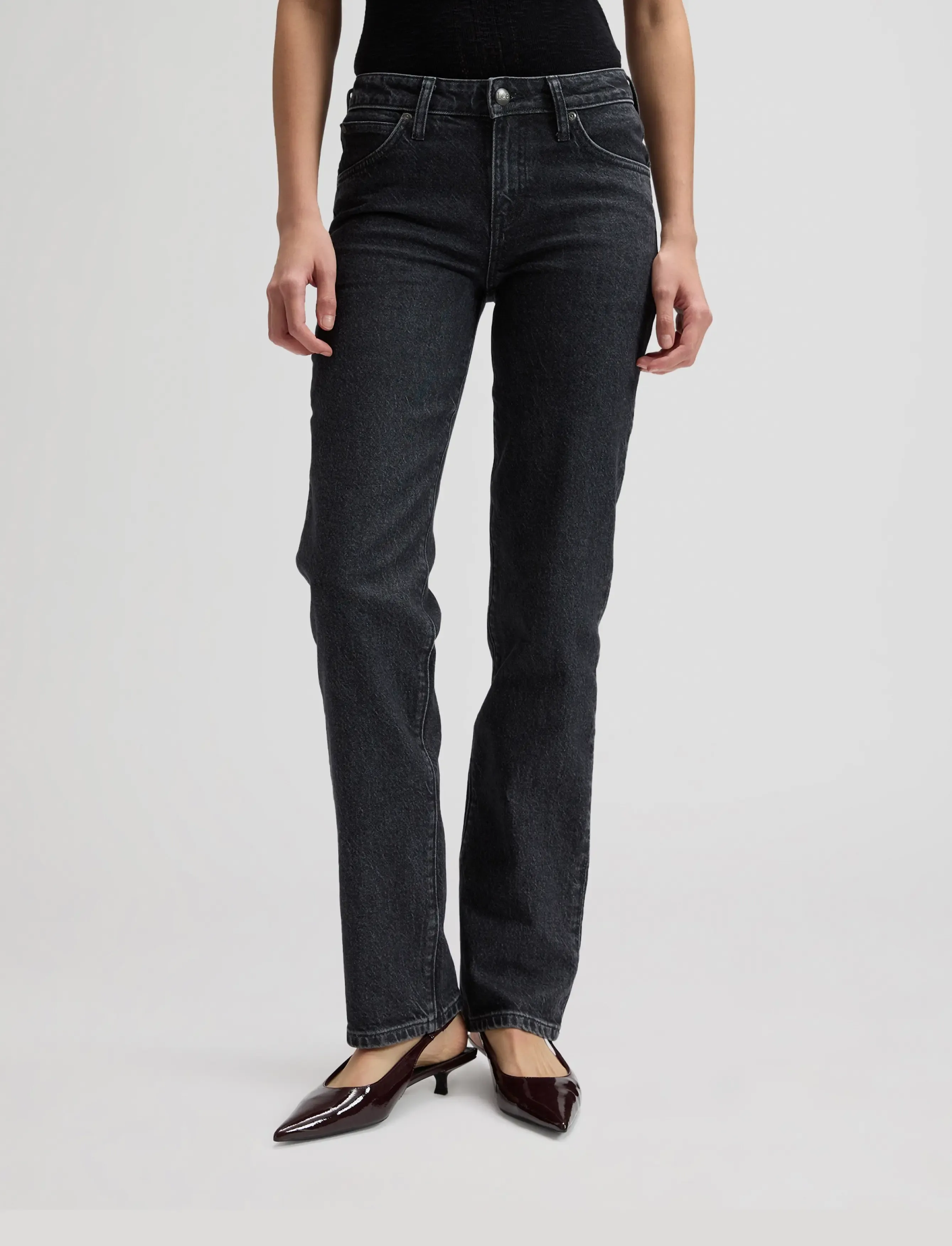 Lee Jeans London, 29 x 29, Jeans, Grau - Straight-regular, Frauen