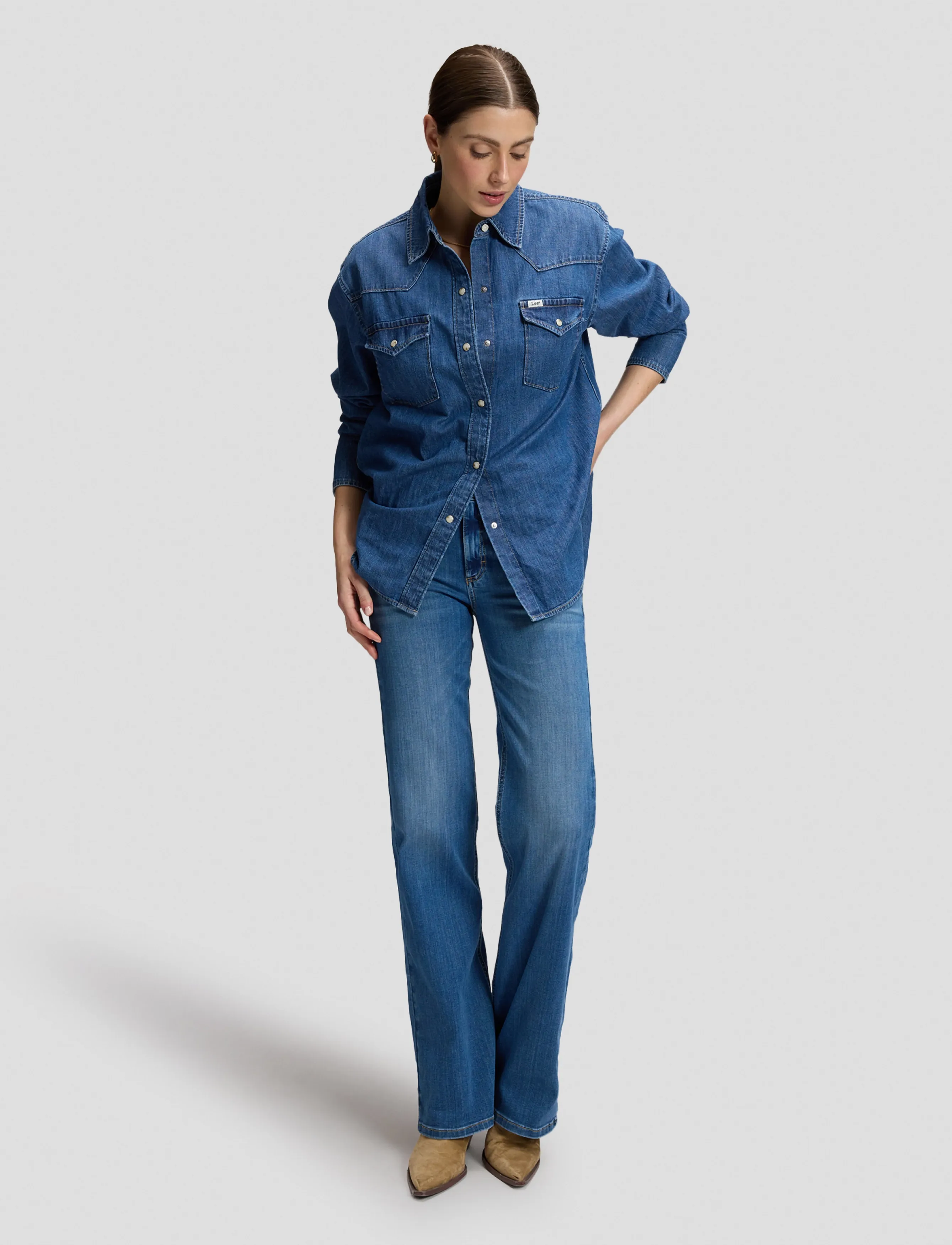 Lee Jeans Lana, 31 x 31, Jeans, Blau - Flares, Frauen