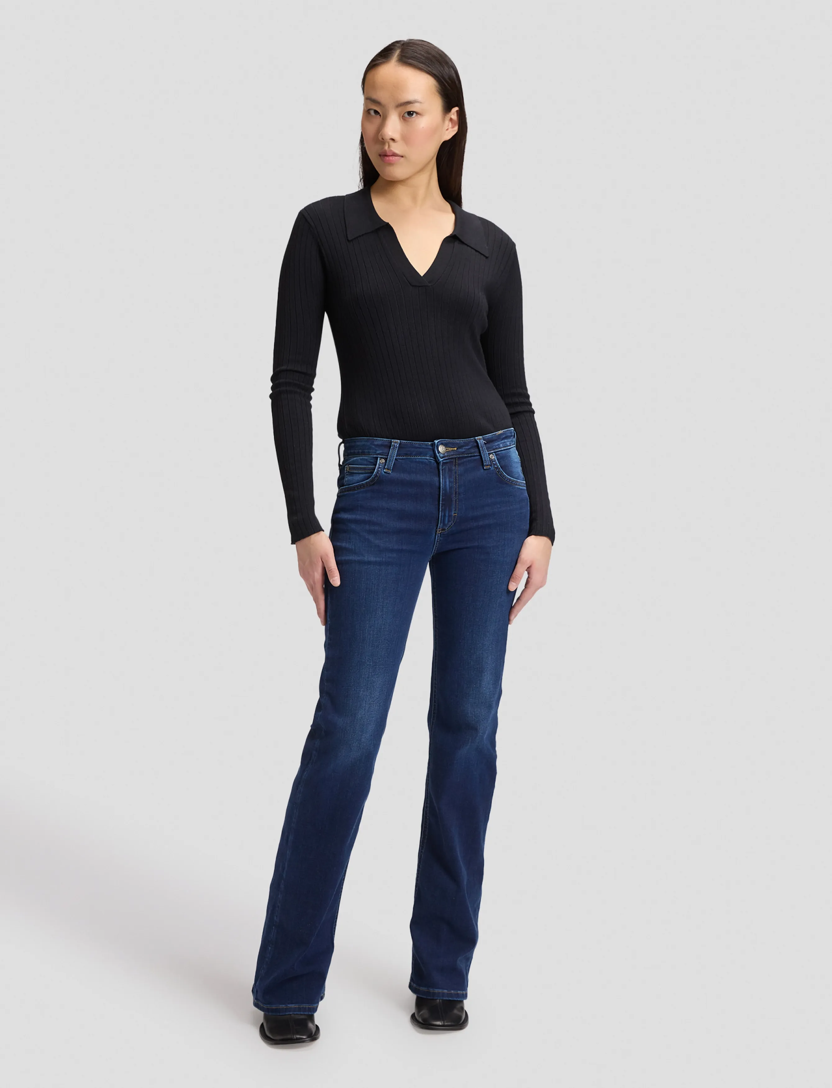 Lee Jeans Lana, 31 x 31, Jeans, Marineblau - Flares, Frauen