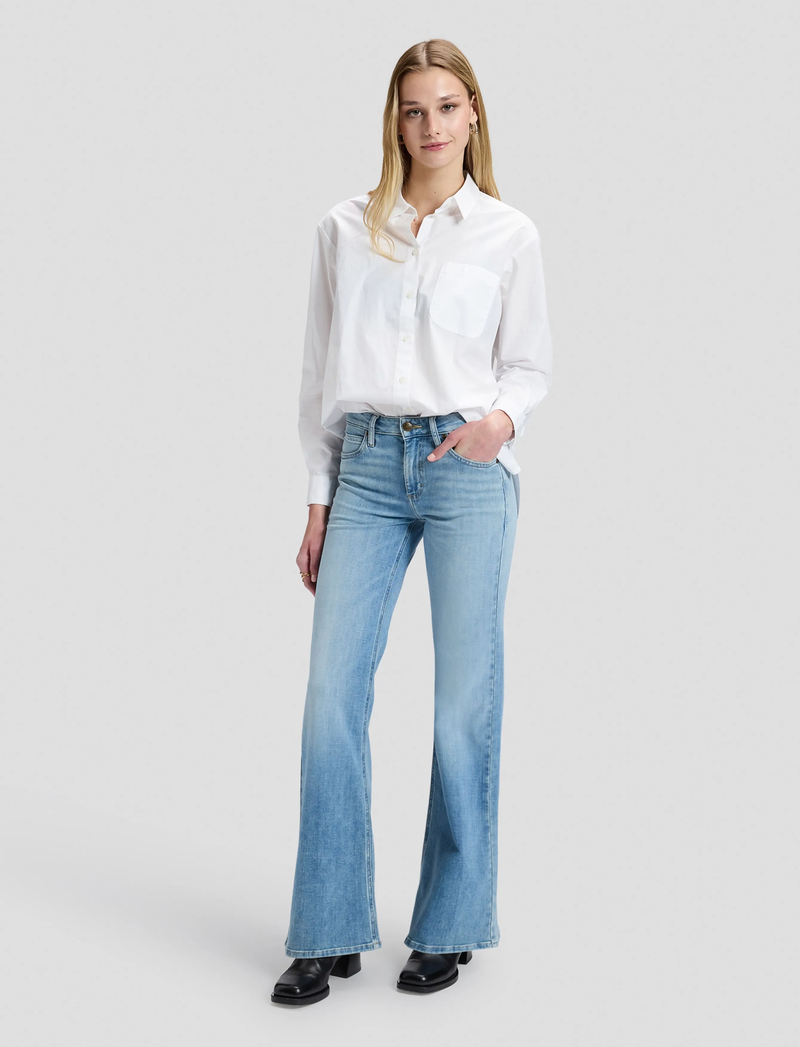 Lee Jeans LANA - Jeans - LIGHT SCREEN / blue