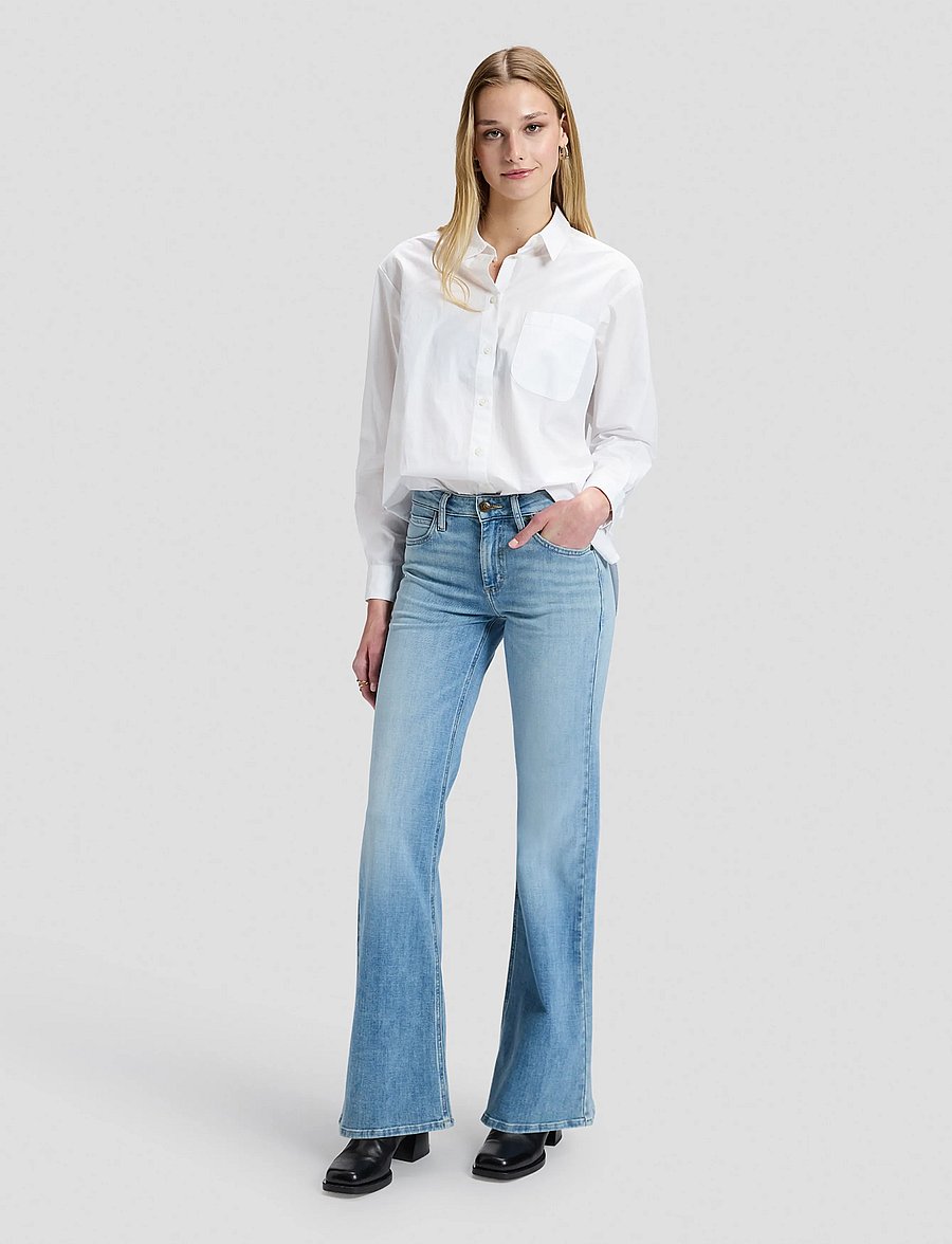 Lee Jeans - LANA - utsvängda jeans - light screen - 0