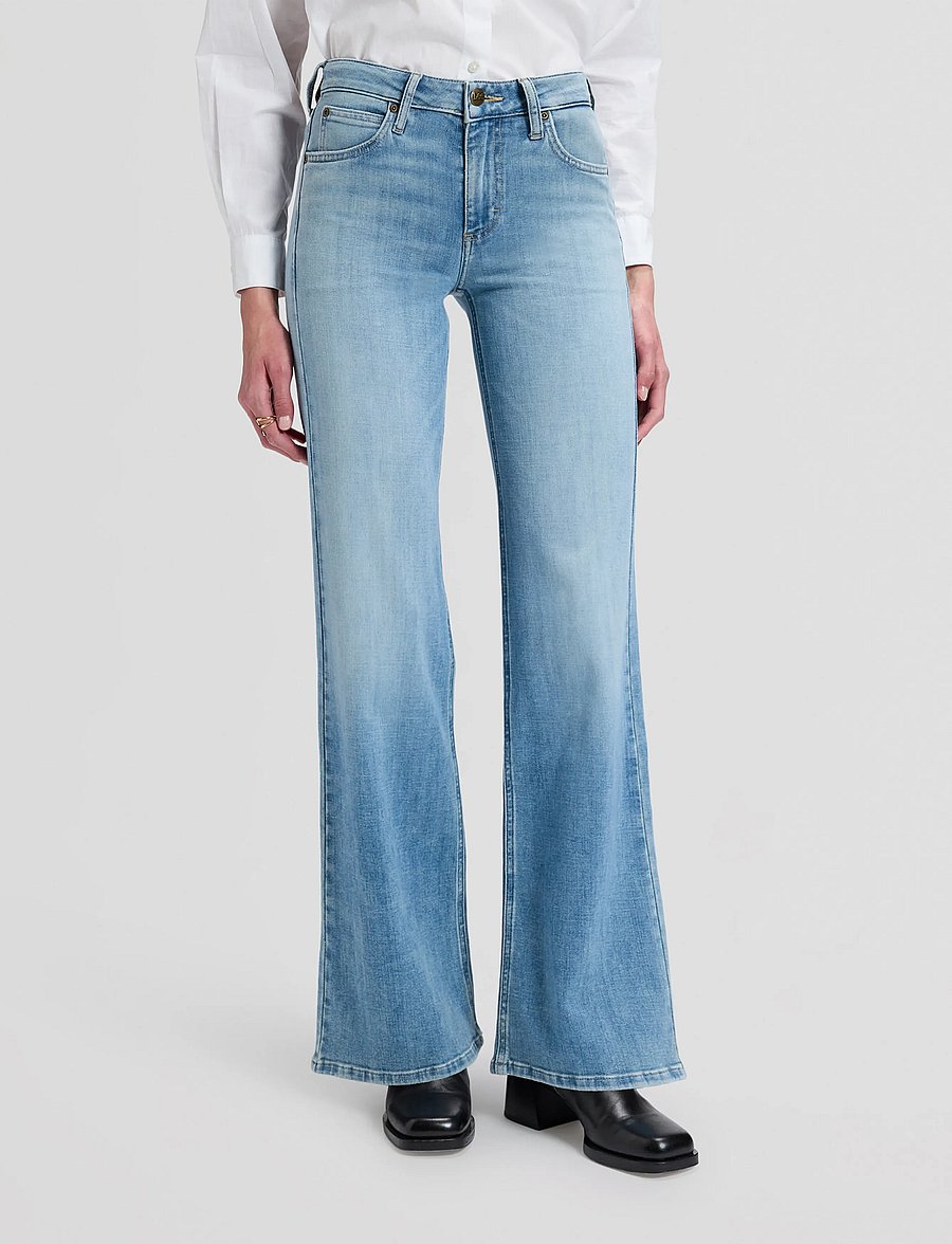 Lee Jeans - LANA - utsvängda jeans - light screen - 2