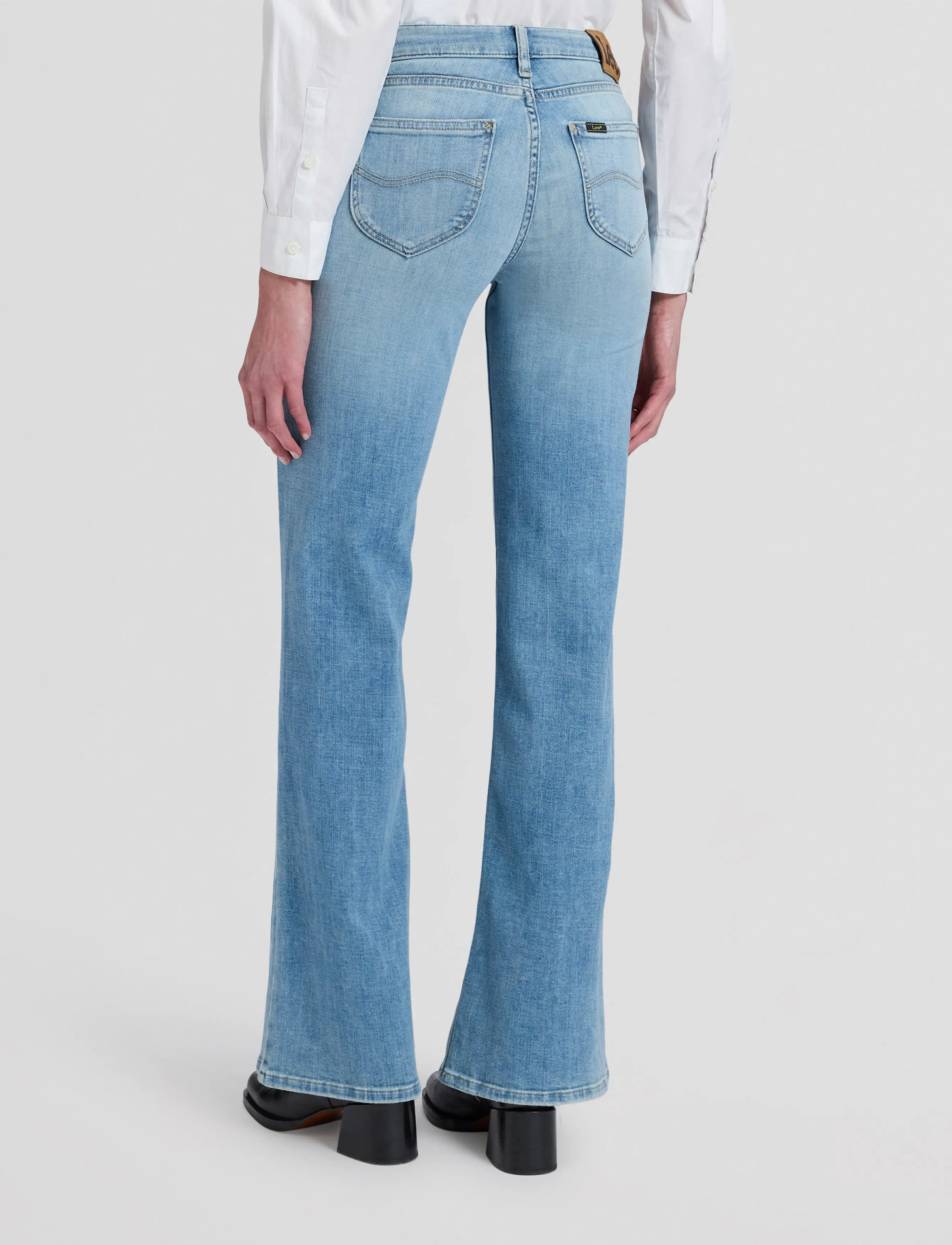 Lee Jeans - LANA - utsvängda jeans - light screen - 3