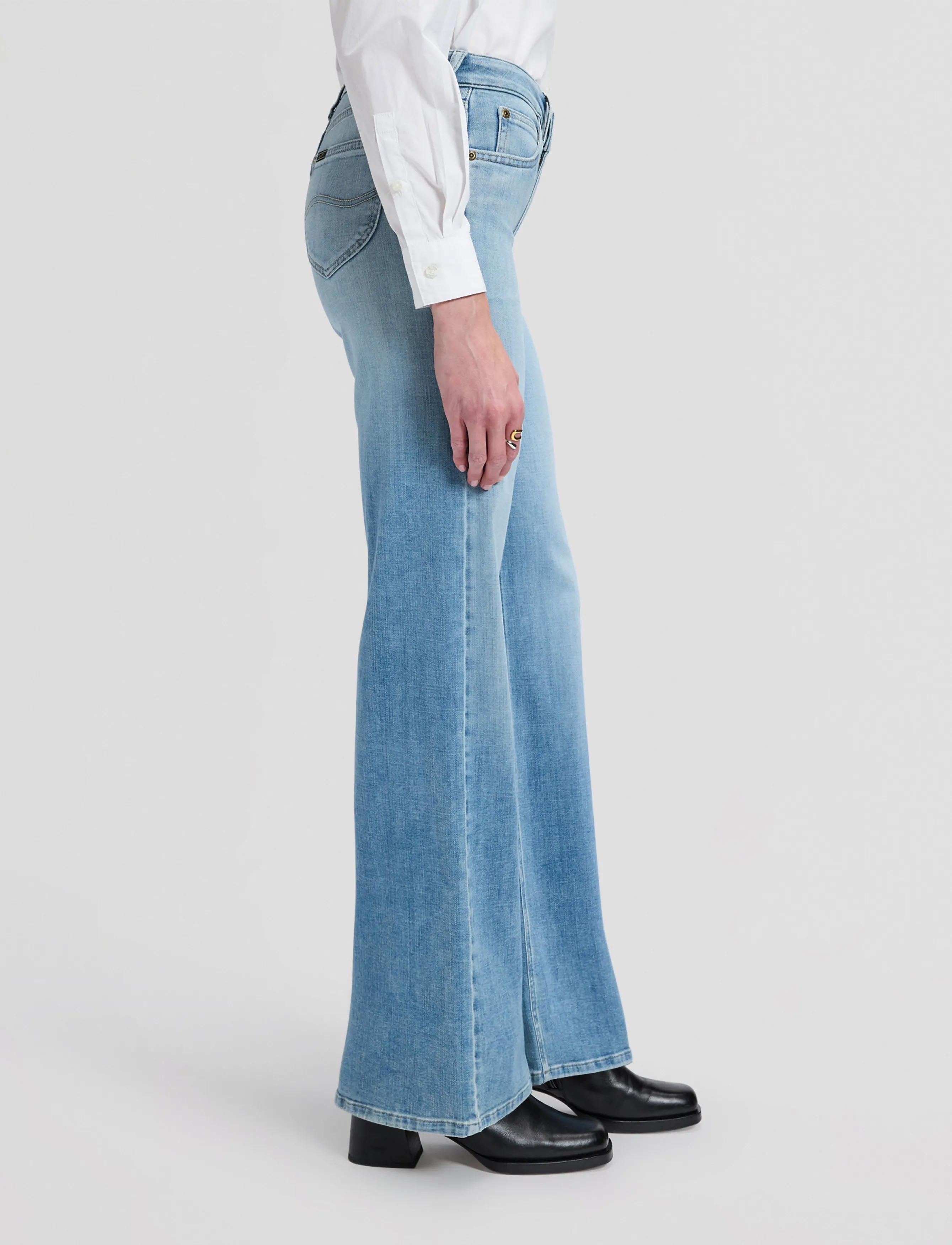 Lee Jeans - LANA - utsvängda jeans - light screen - 4