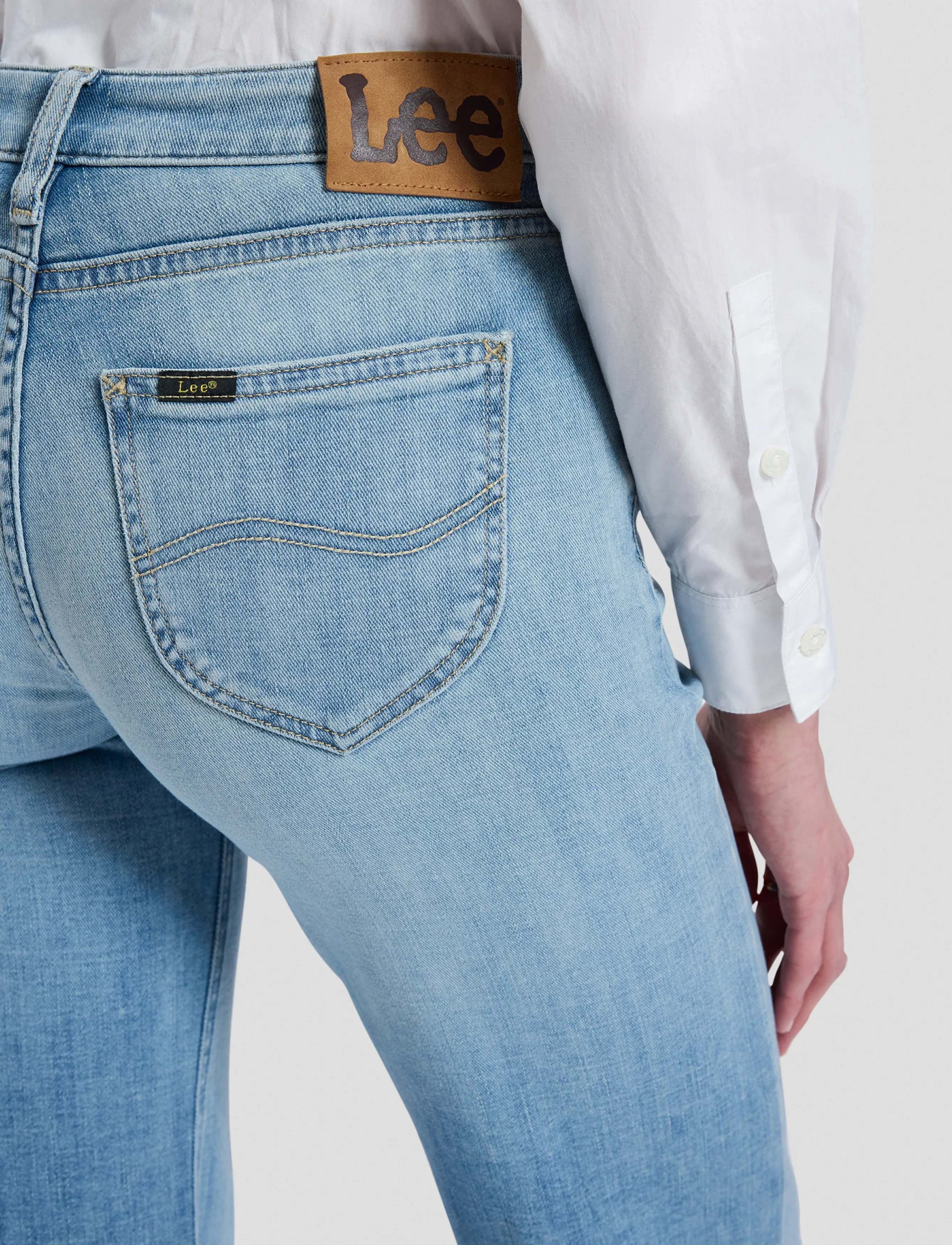 Lee Jeans - LANA - utsvängda jeans - light screen - 5