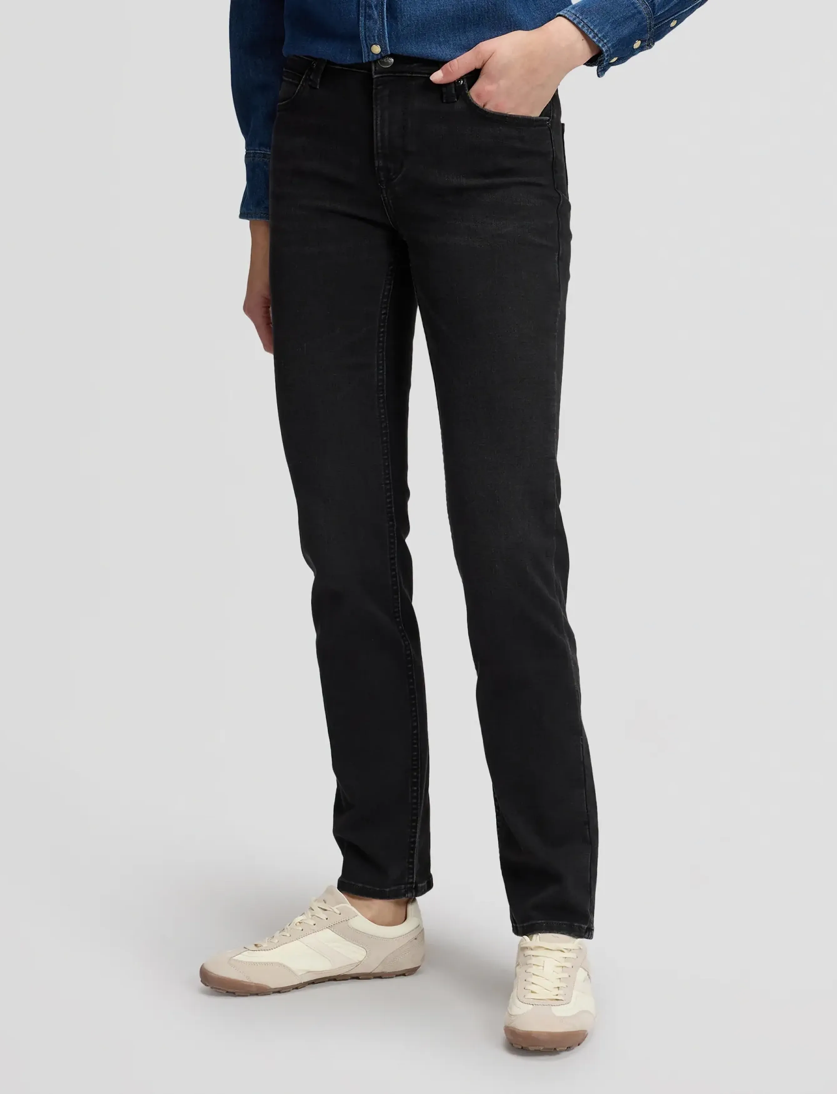 Lee Jeans ELLY - Lee Jeans - DOWN TURN / black