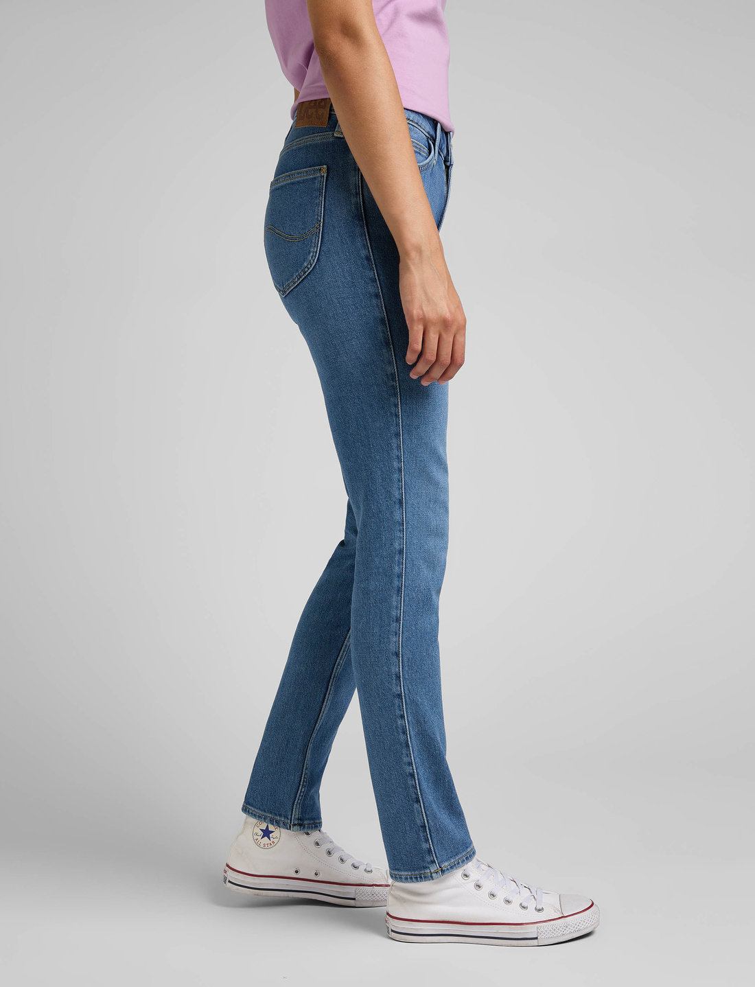 Lee elly slim straight mid rise jeans sales