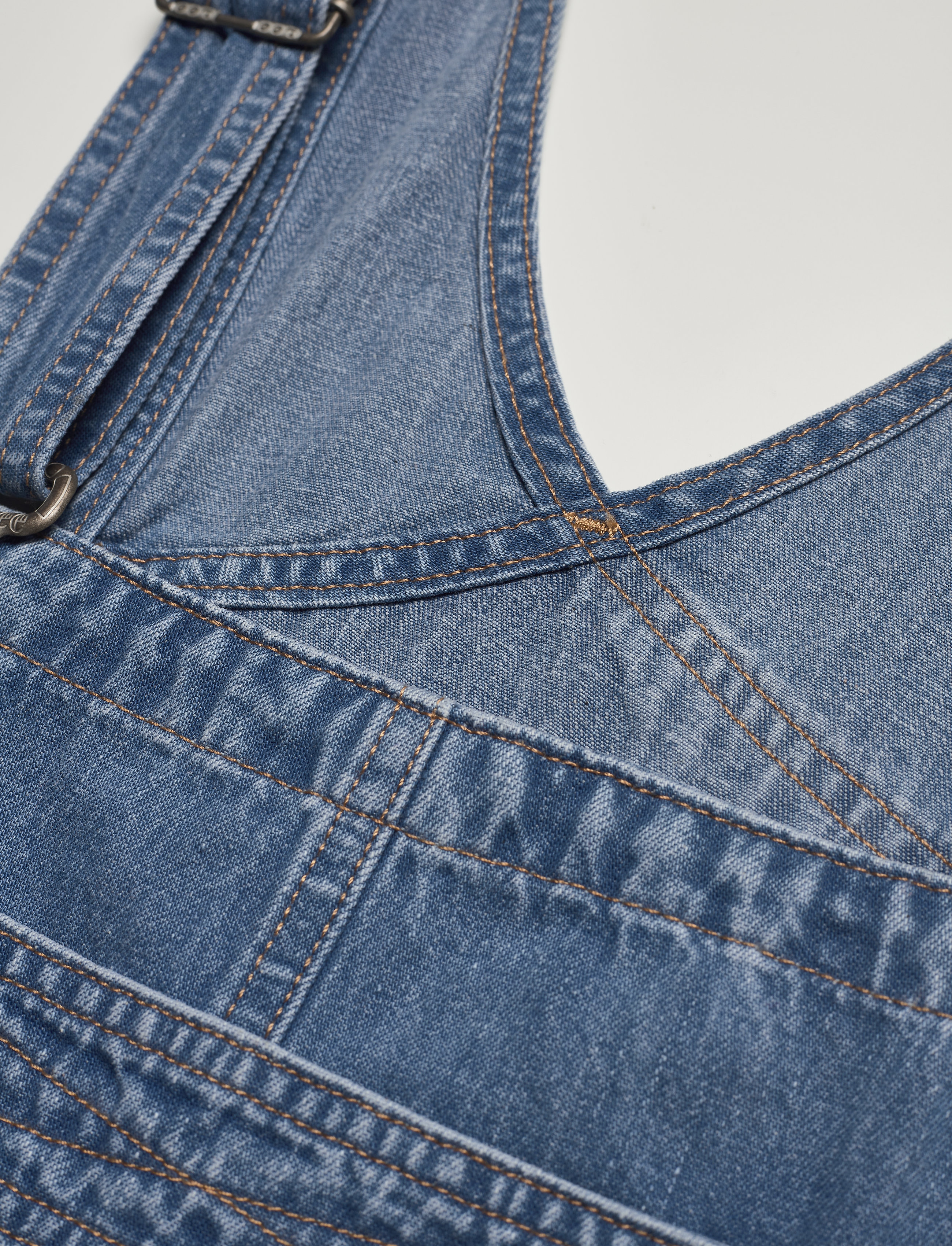 Lee Jeans - BIB SHORT - light trashed - 2