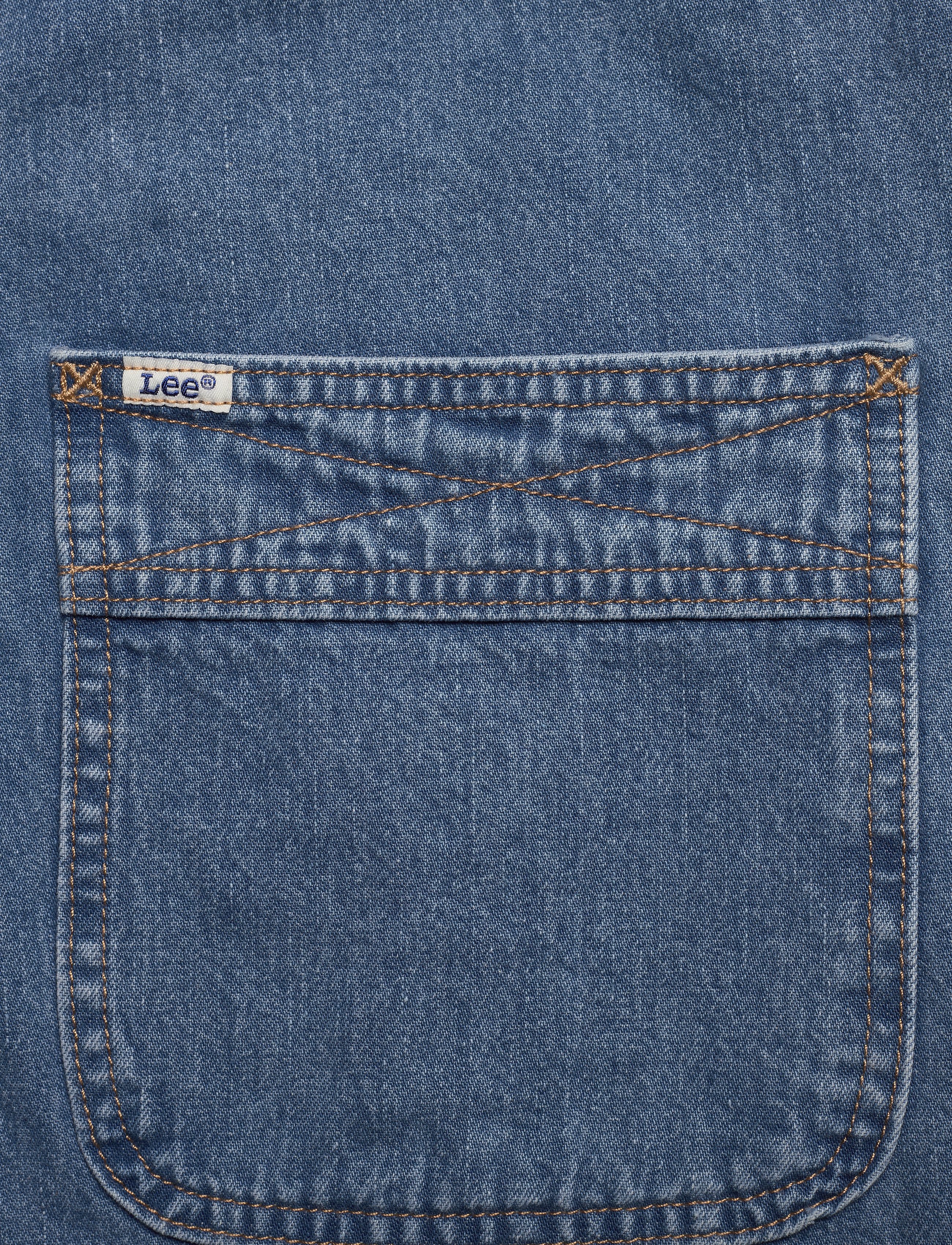 Lee Jeans - BIB SHORT - light trashed - 4