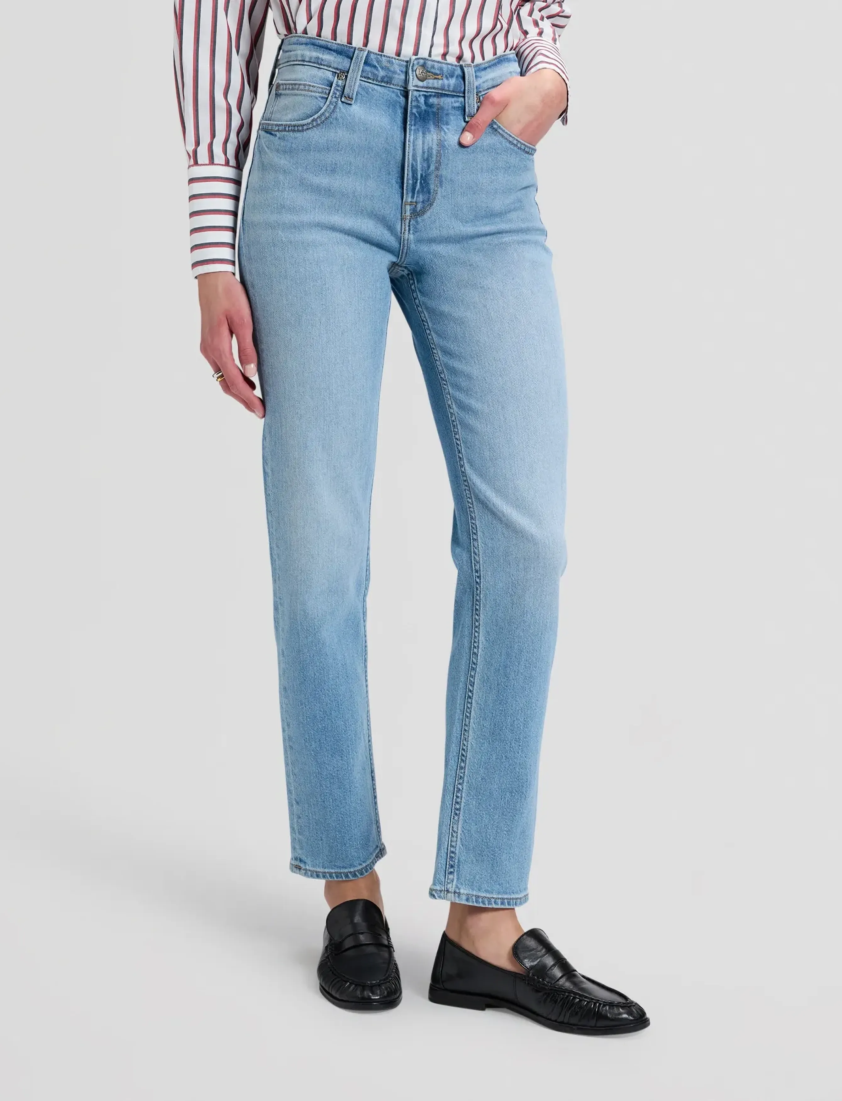 Lee Jeans Carol, Kvinder, Straight Leg Jeans, Blå, Str: 29 x 31