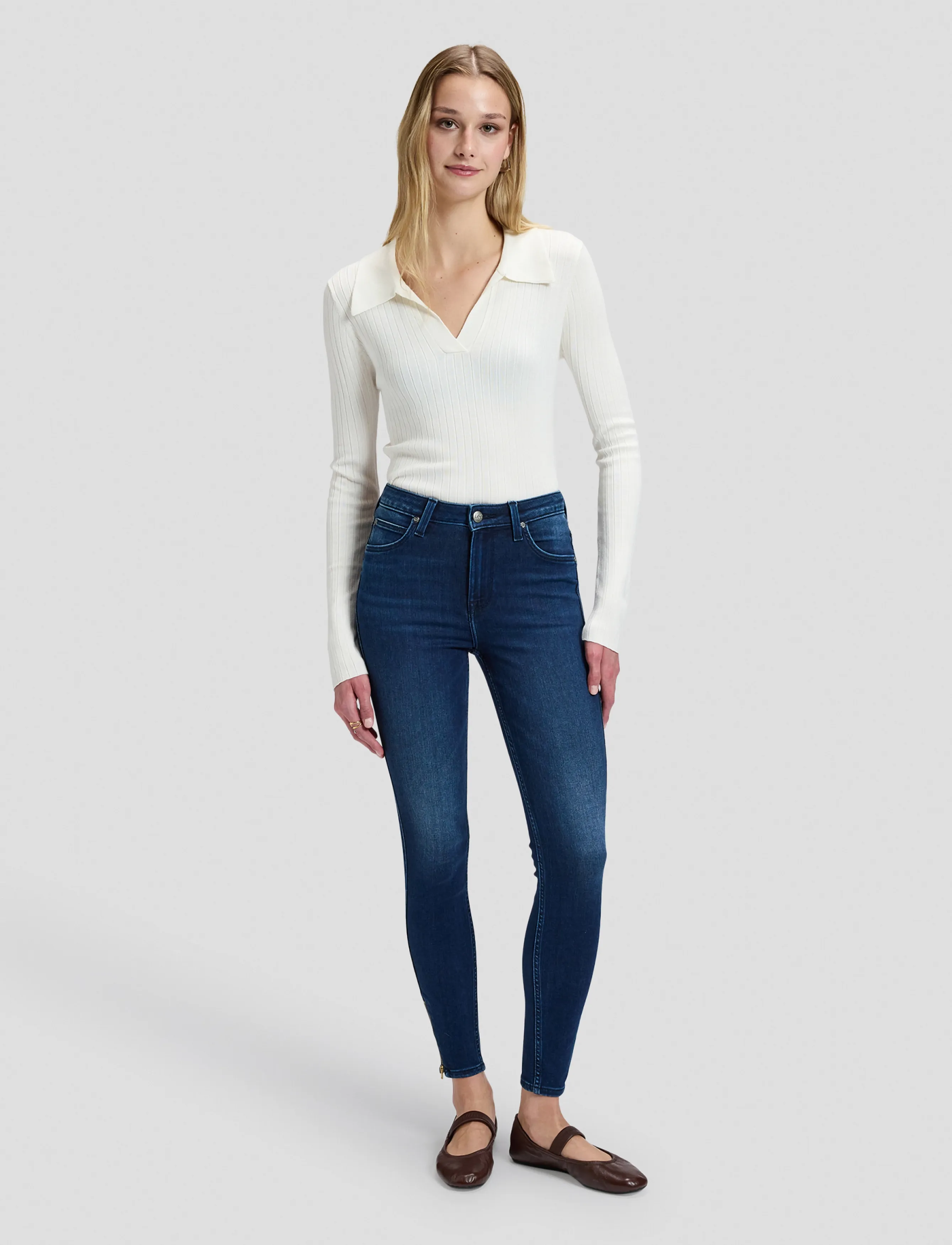 Lee Jeans SCARLETT HIGH ZIP - Lee Jeans - DIVE DEEPER / navy