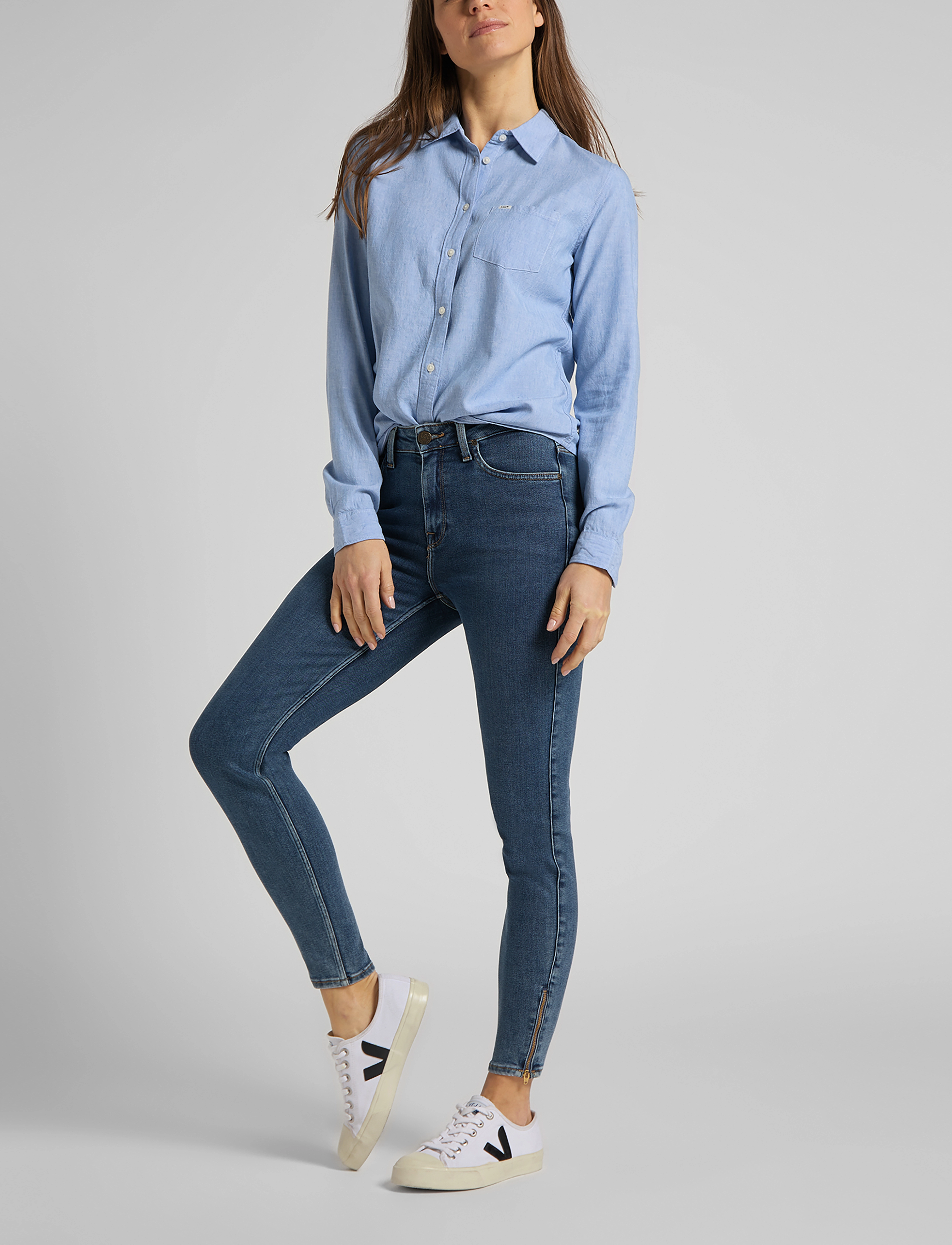 Lee Jeans Scarlett High Zip skinny jeans dam – bild 4