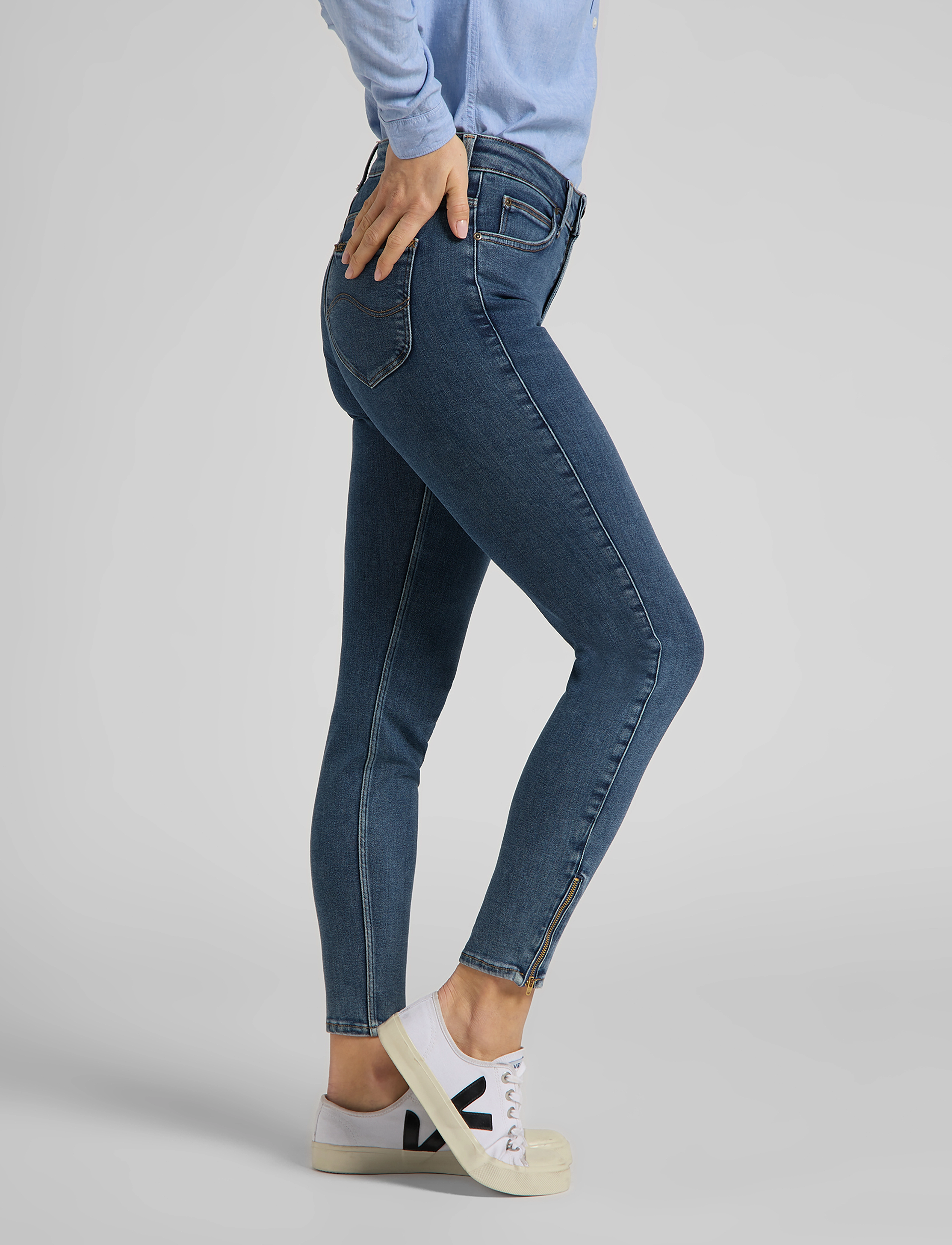 Lee Jeans Scarlett High Zip skinny jeans dam – bild 5