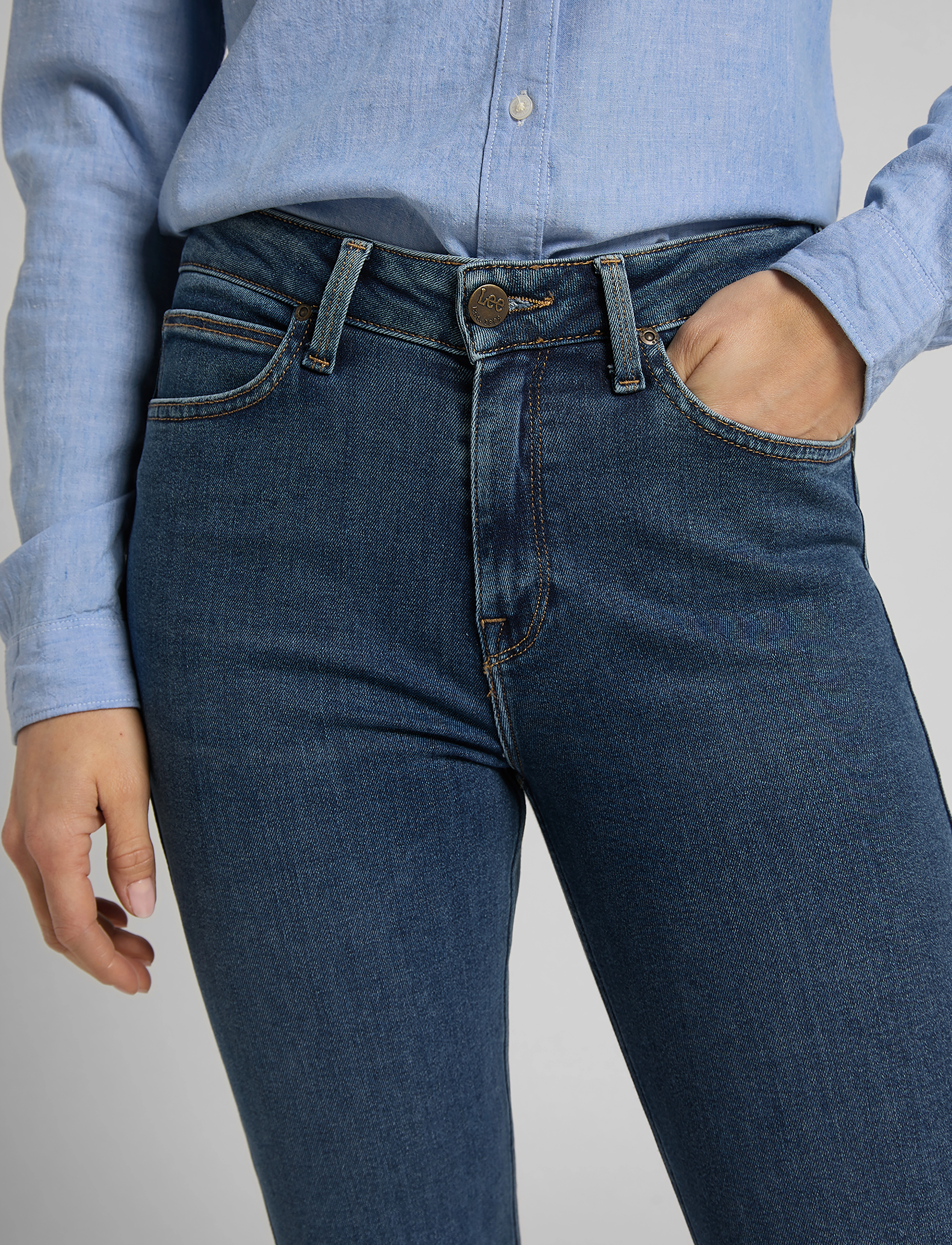 Lee Jeans Scarlett High Zip skinny jeans dam – bild 7