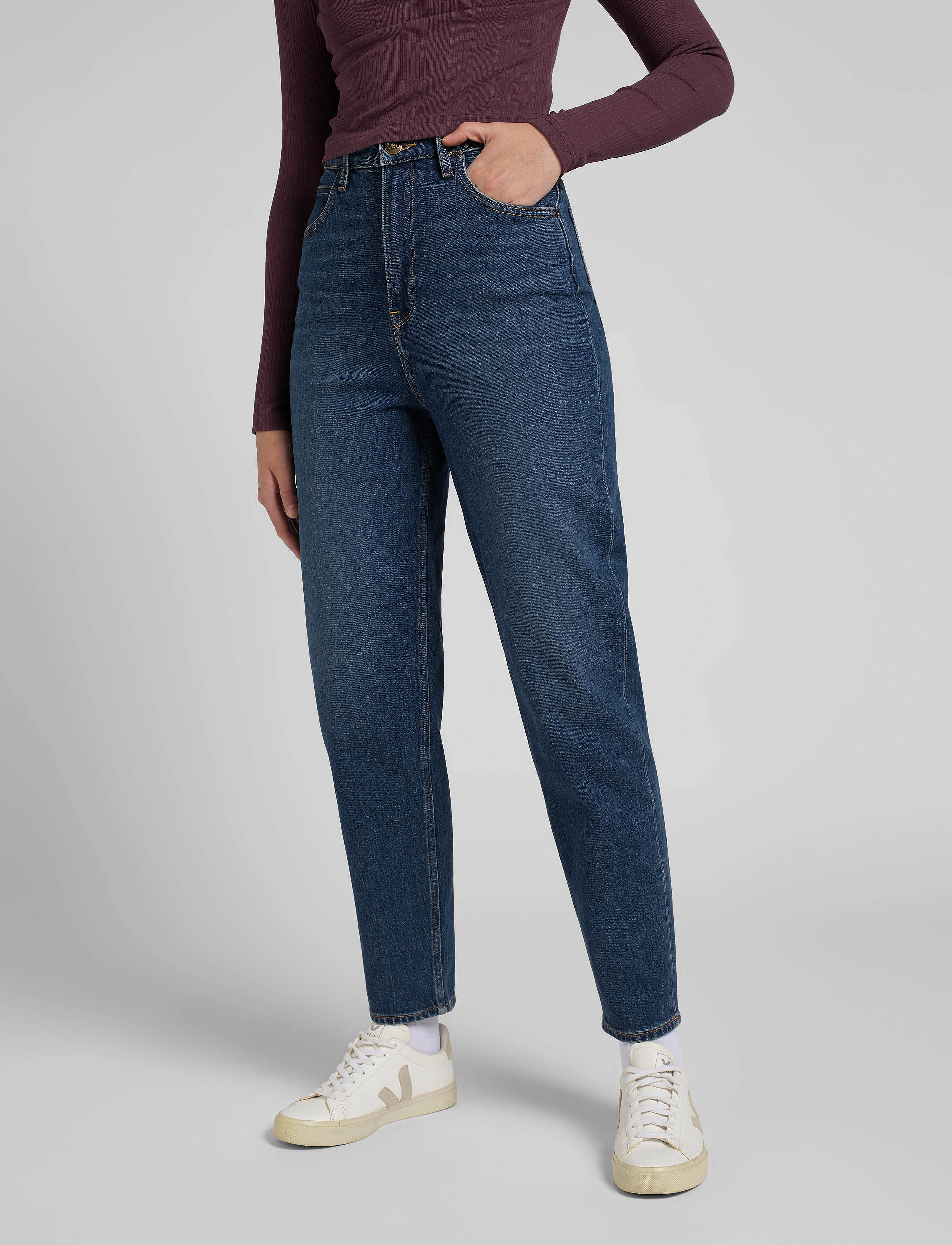 Lee Jeans - STELLA TAPERED - dark ruby - 2