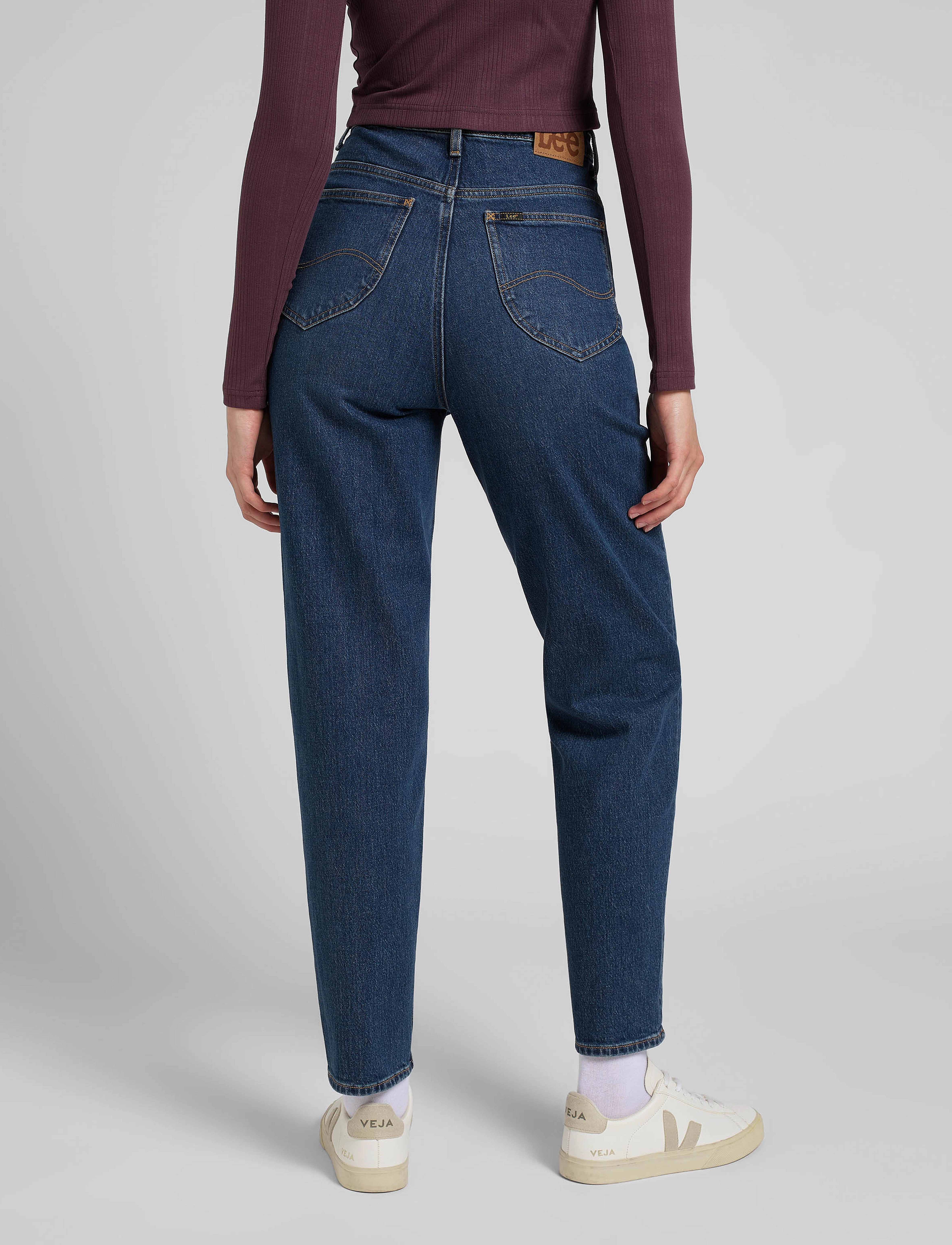 Lee Jeans - STELLA TAPERED - dark ruby - 3