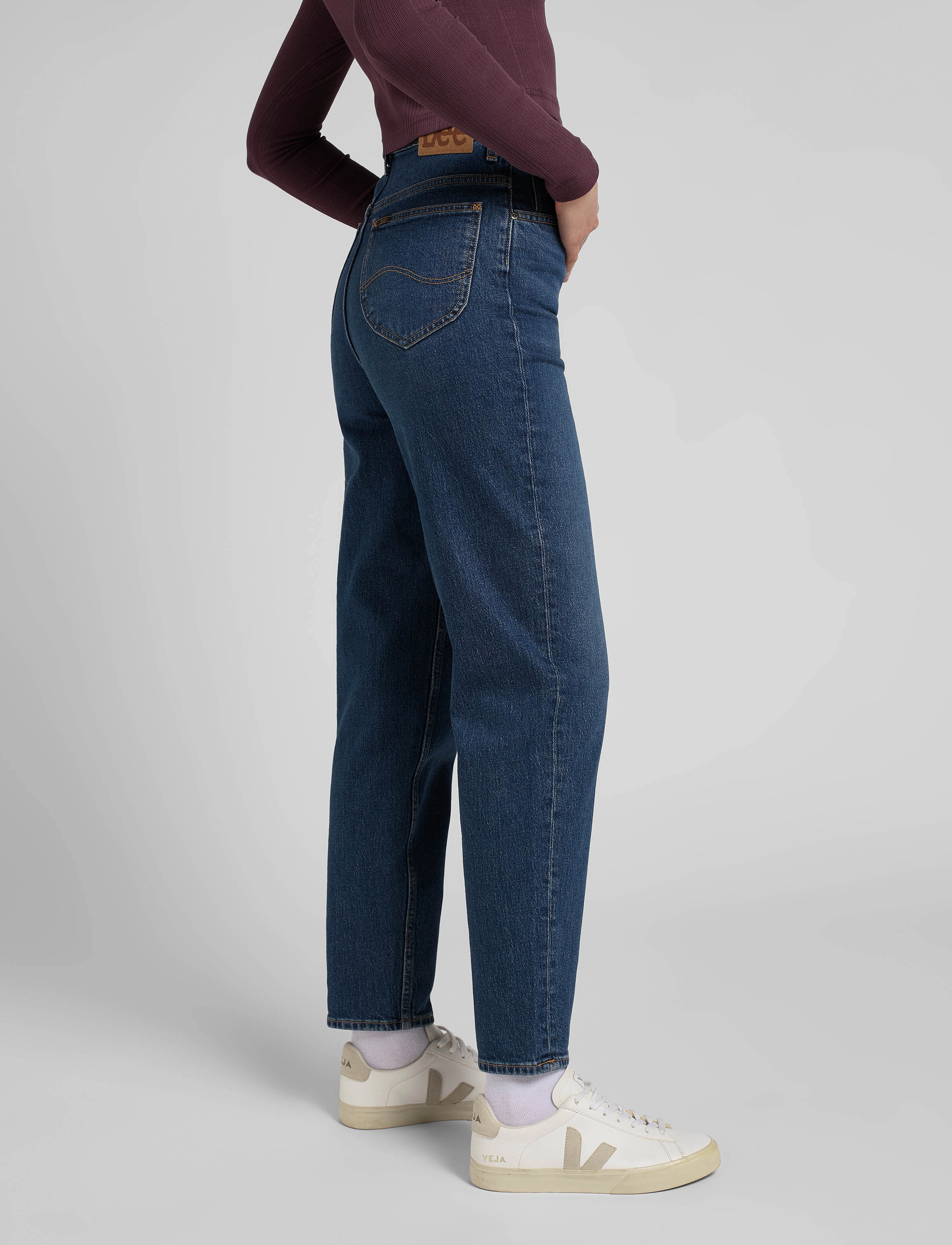 Lee Jeans - STELLA TAPERED - dark ruby - 5