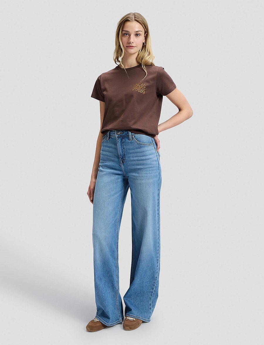Lee Jeans - STELLA - brede jeans - budding blue - 0